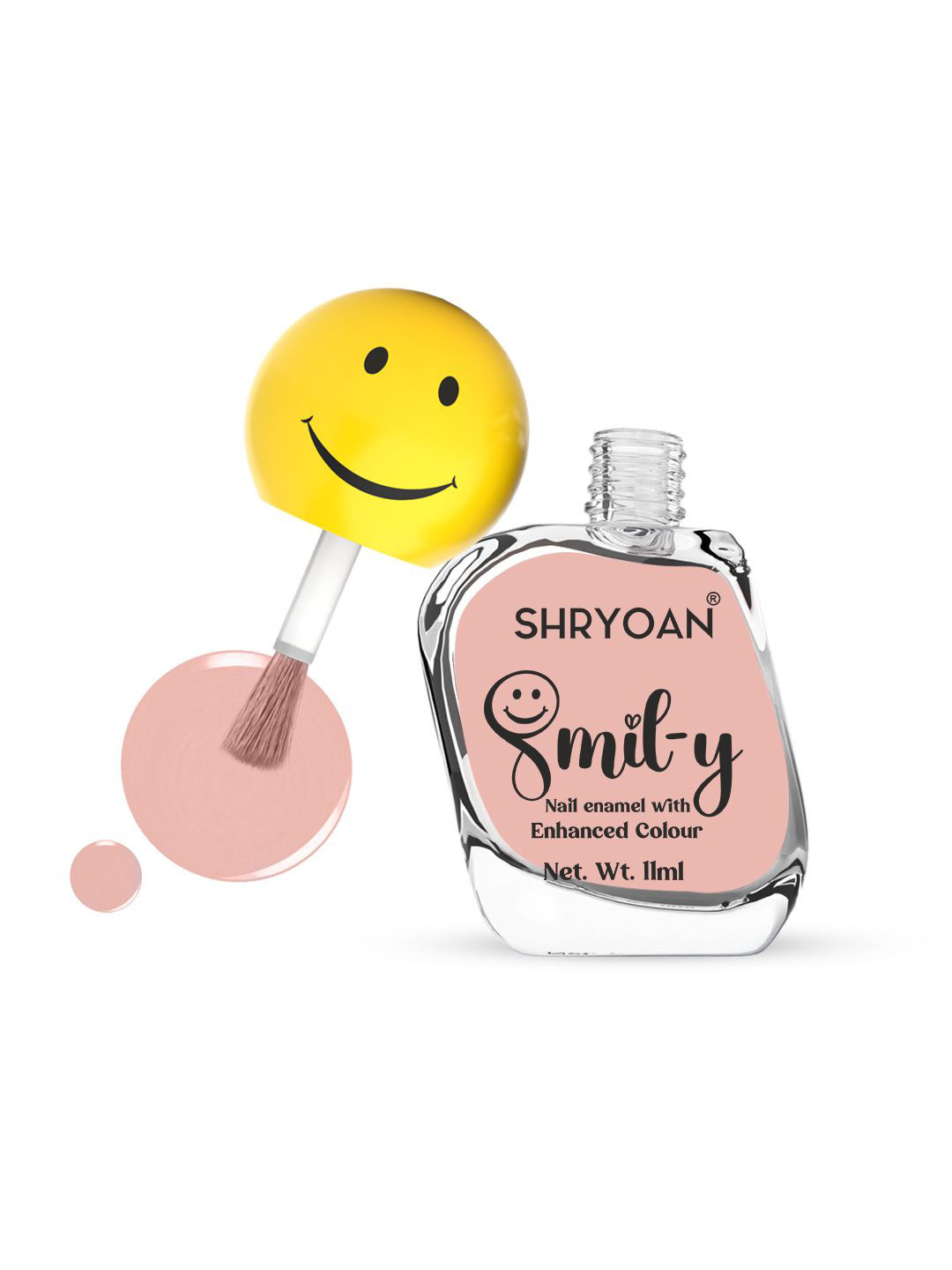 SHRYOAN Smiley Nail Paint With Enriched Color - 11 ml - Scarlet Red 09