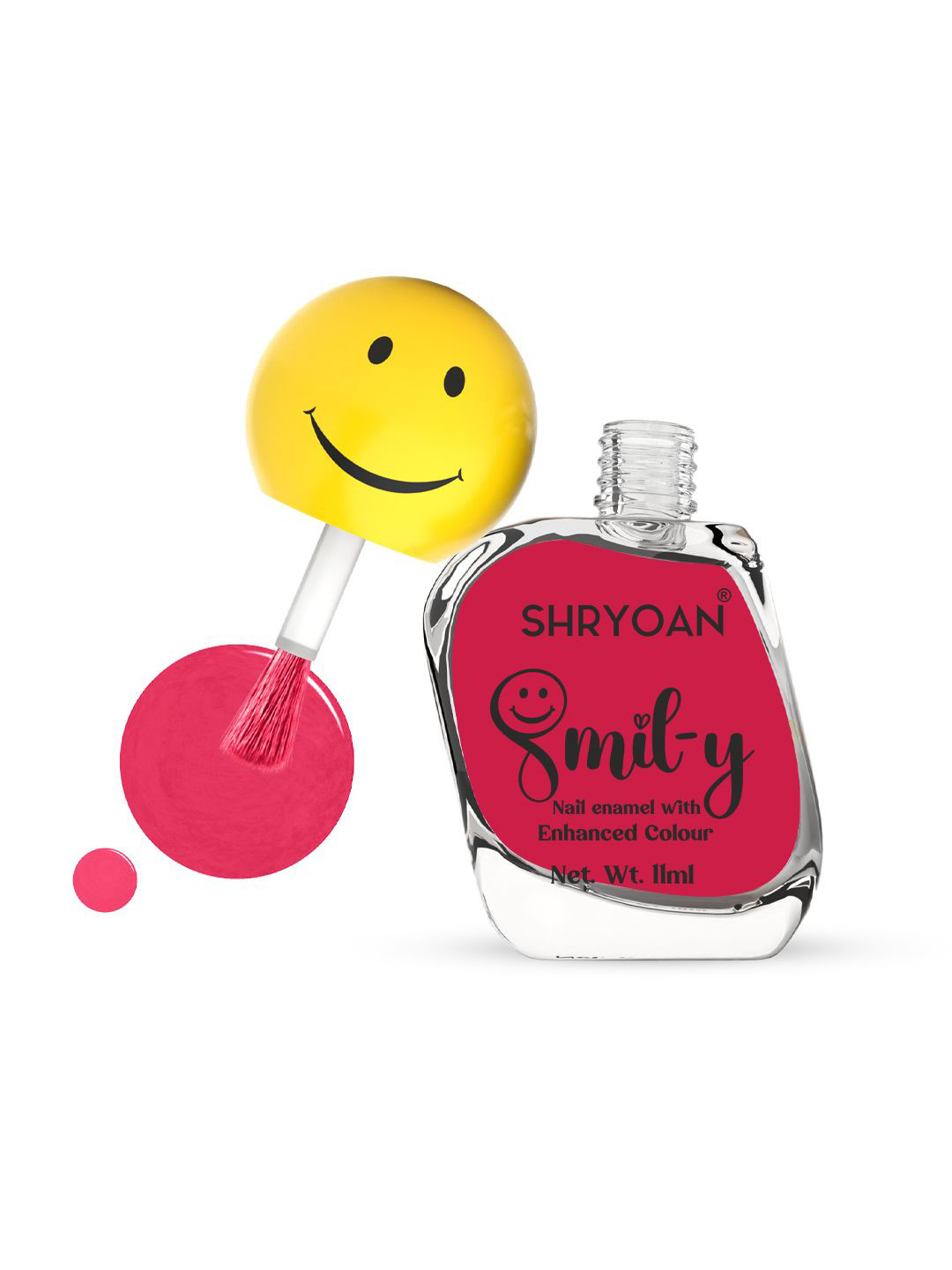SHRYOAN Smily Ultra Glossy Long Lasting Nail Polish - 11 ml - Debian Red - 38