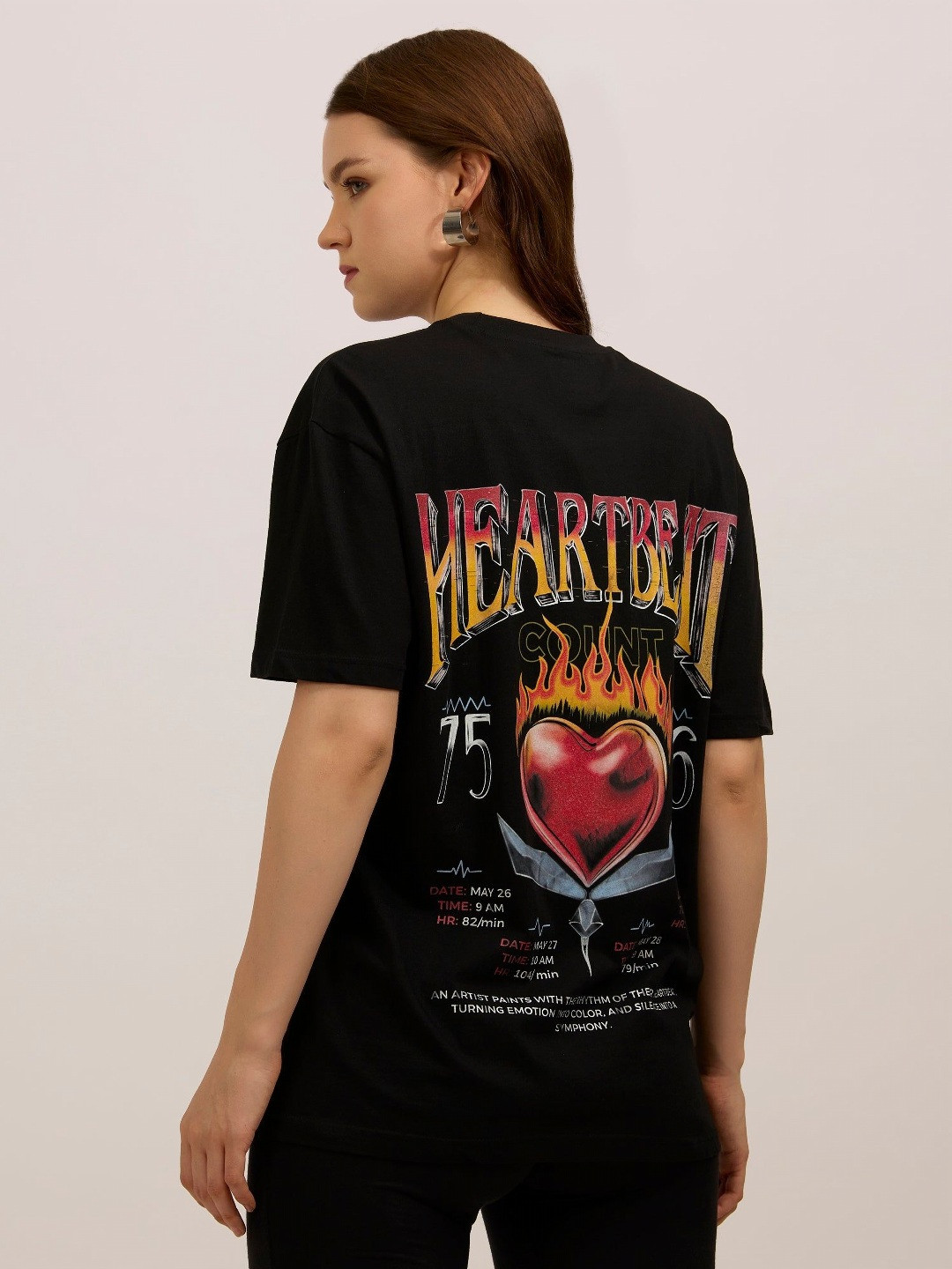 Heartbeat Typography Graphic T-Shirt