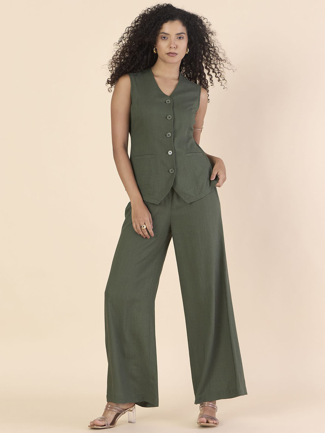 PowerSutra V-Neck Vest With Trousers Co-Ords