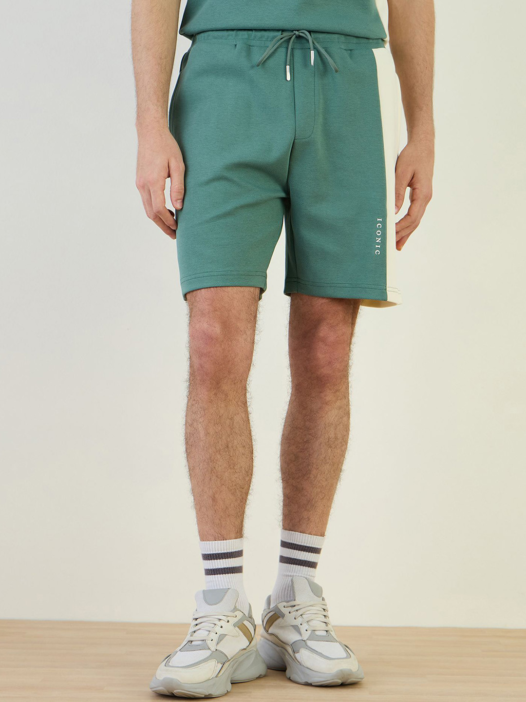 Iconic Men Colourblocked Technology Shorts