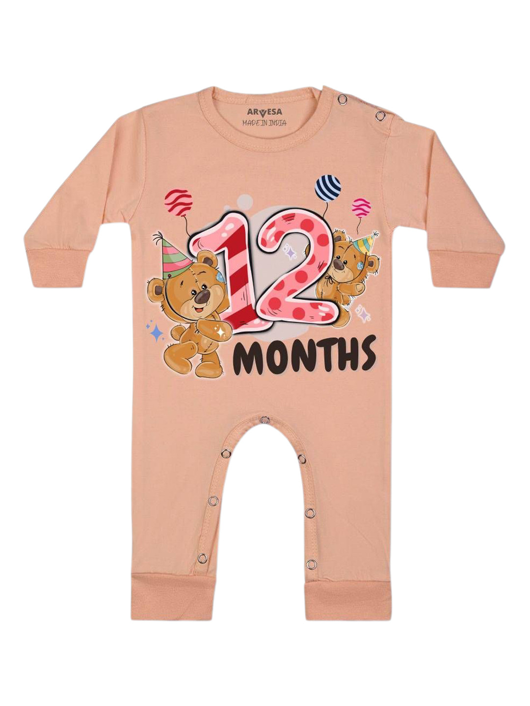 Arvesa Infants 12 Months Printed  Bodysuits