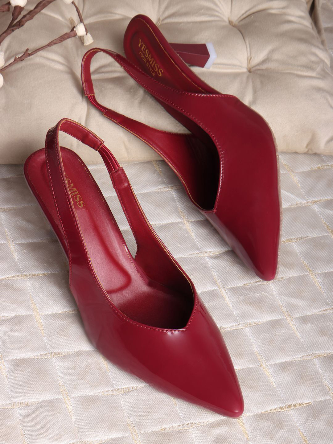 Yesmiss Women Party Slim Heeled Pumps