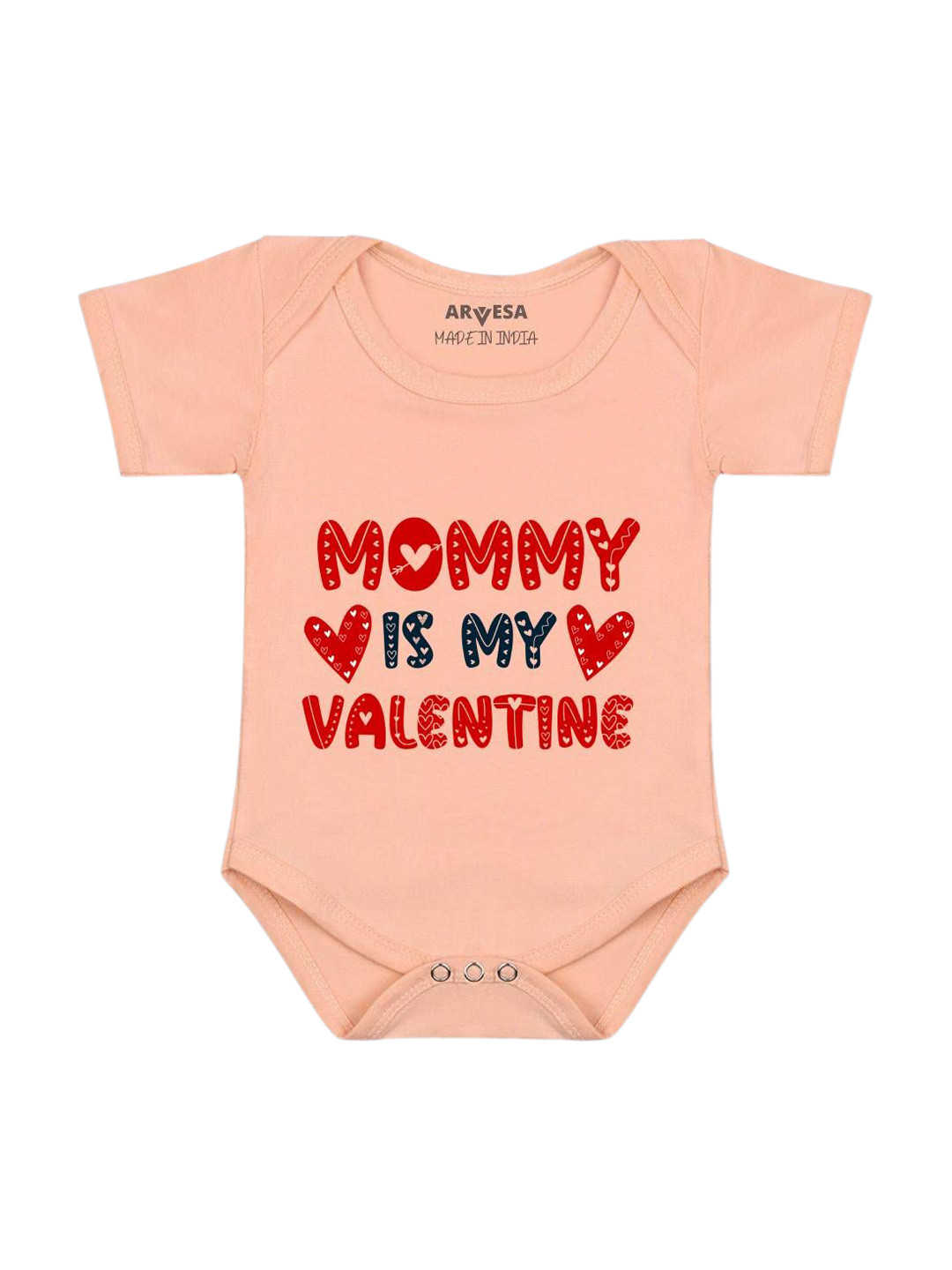 Arvesa Mom Is My Valentine Printed Romper
