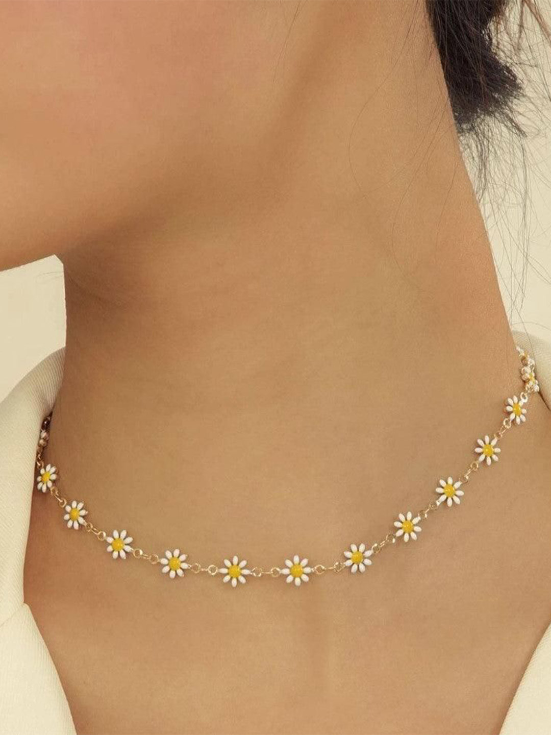 DKane Designs Gold-Plated Floral Necklace