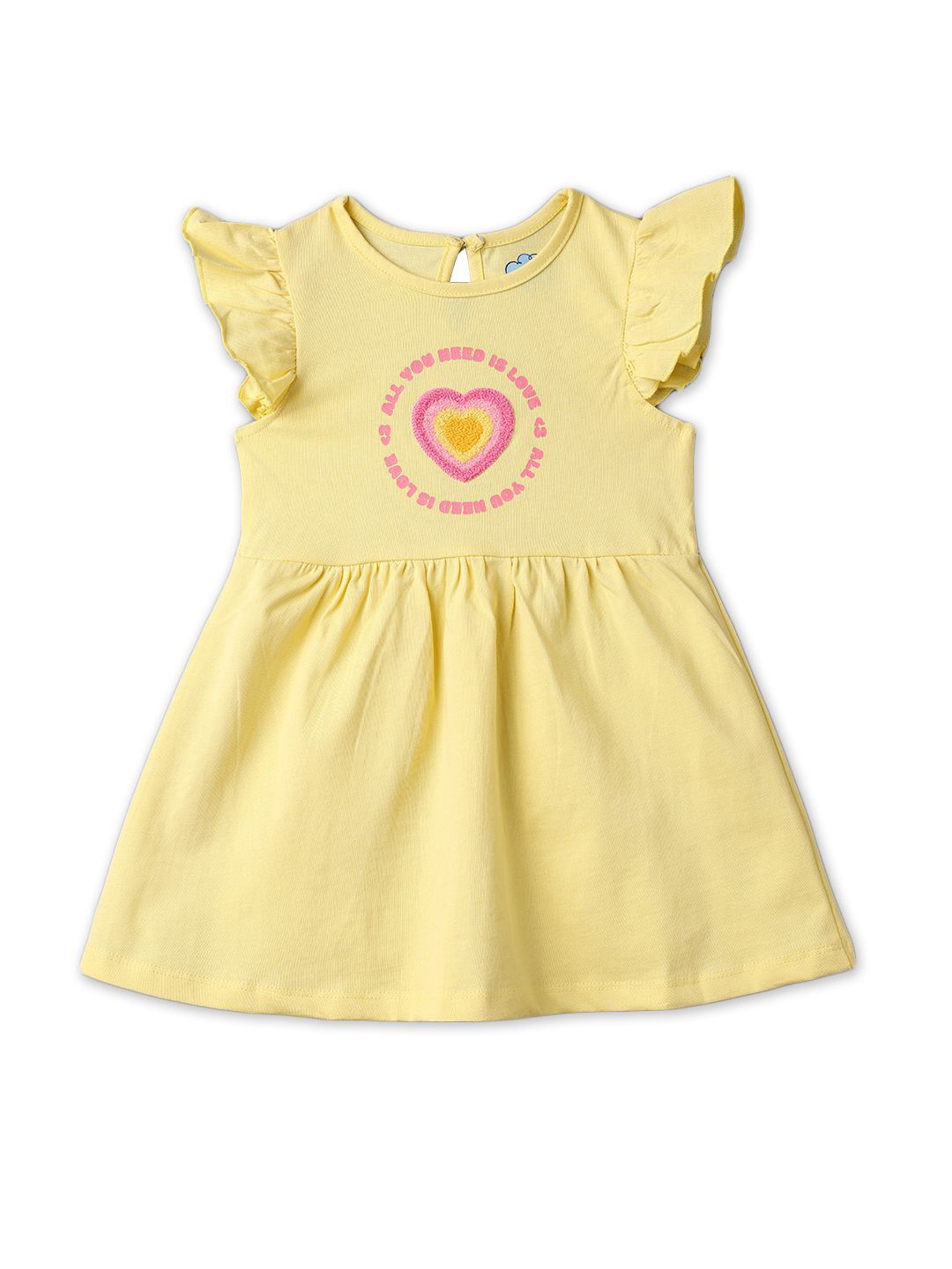 Nauti Nati Printed Cotton Frock for Girls