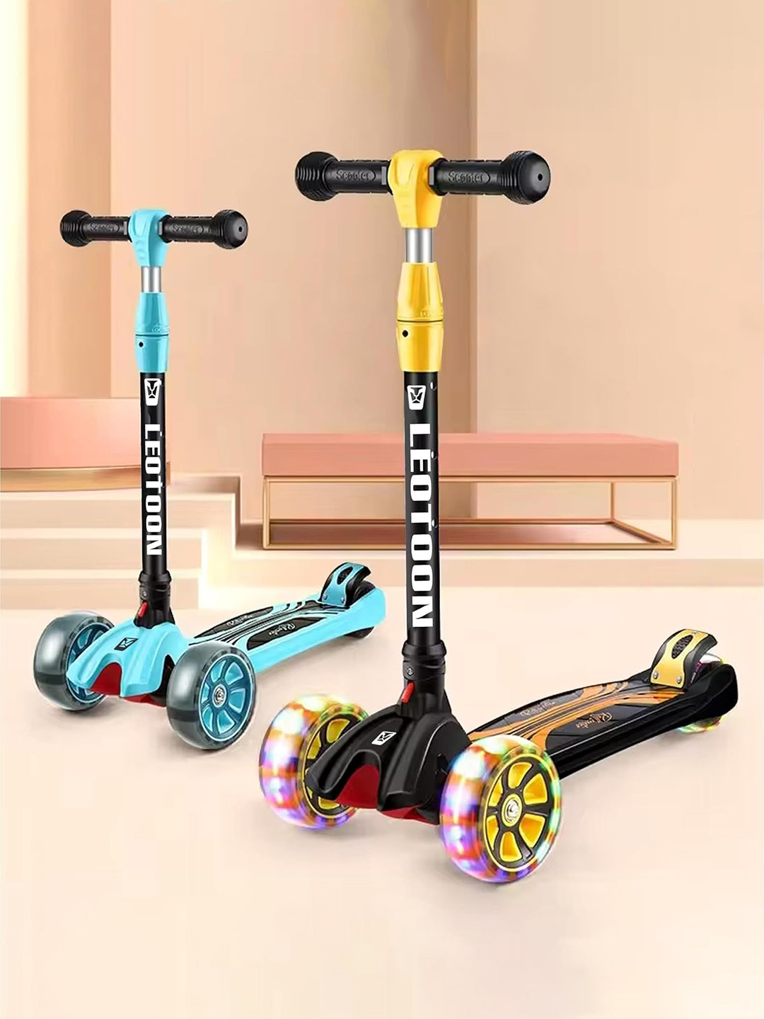 Leotoon Kids Skywalker Kick Scooter With LED Wheels