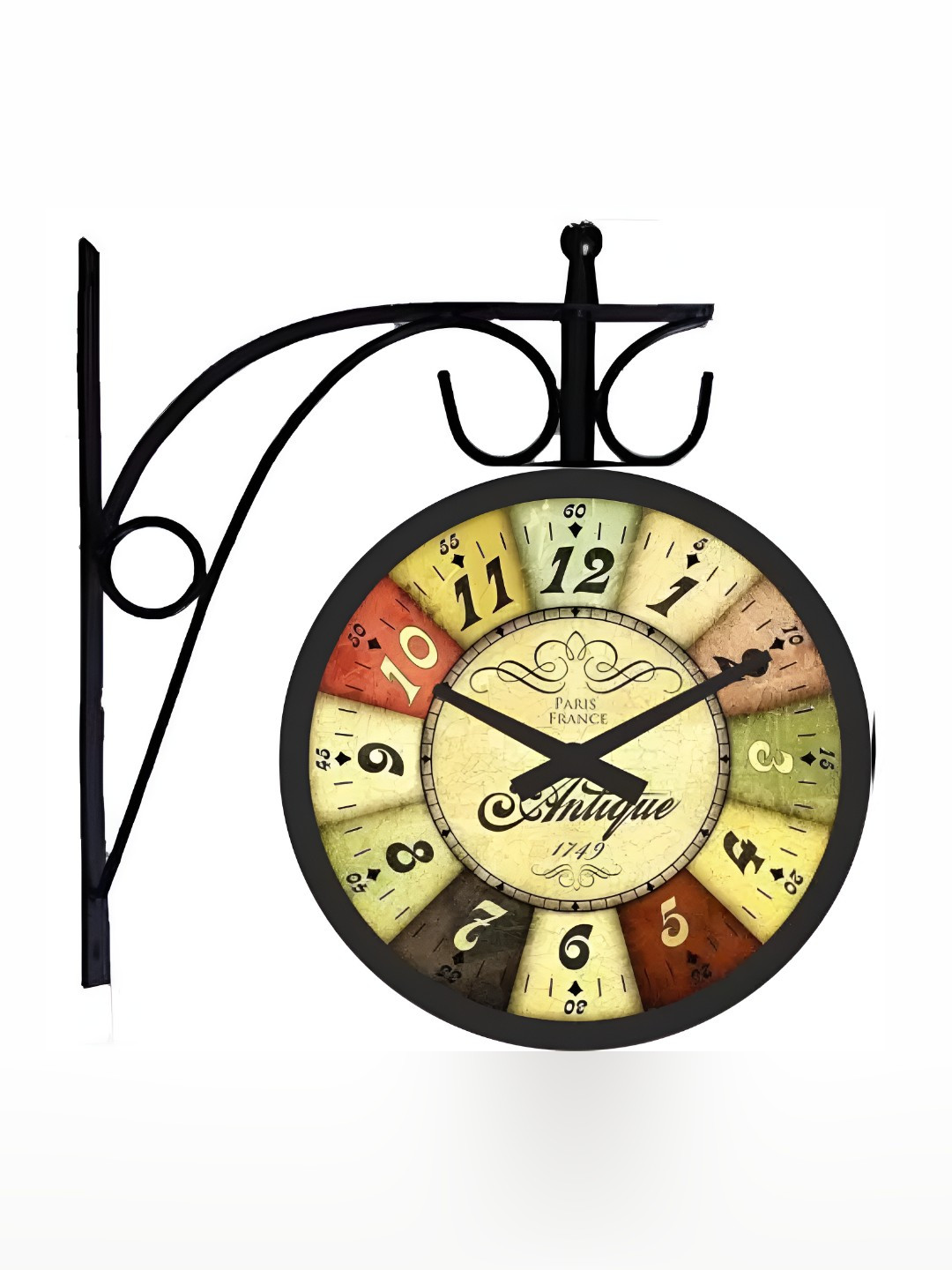 Nutts Black & Red Double Sided Analogue Vintage Wall Clock