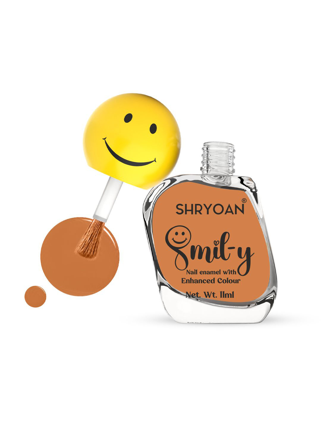 SHRYOAN Smily Ultra Glossy Long Lasting Nail Polish - 11 ml - Dark Peach - 40