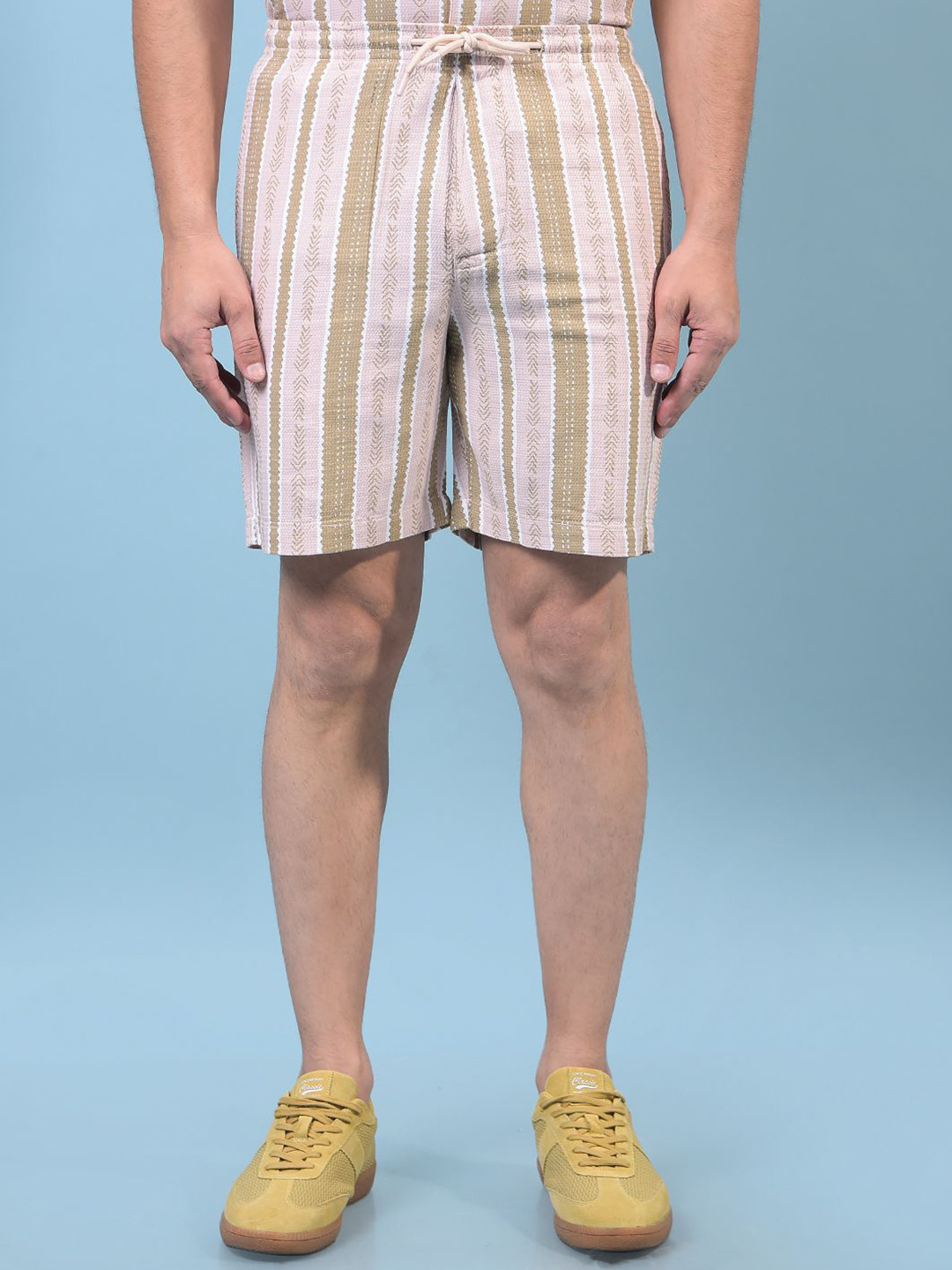 Crimsoune Club Men Striped Slim Fit Technology Shorts