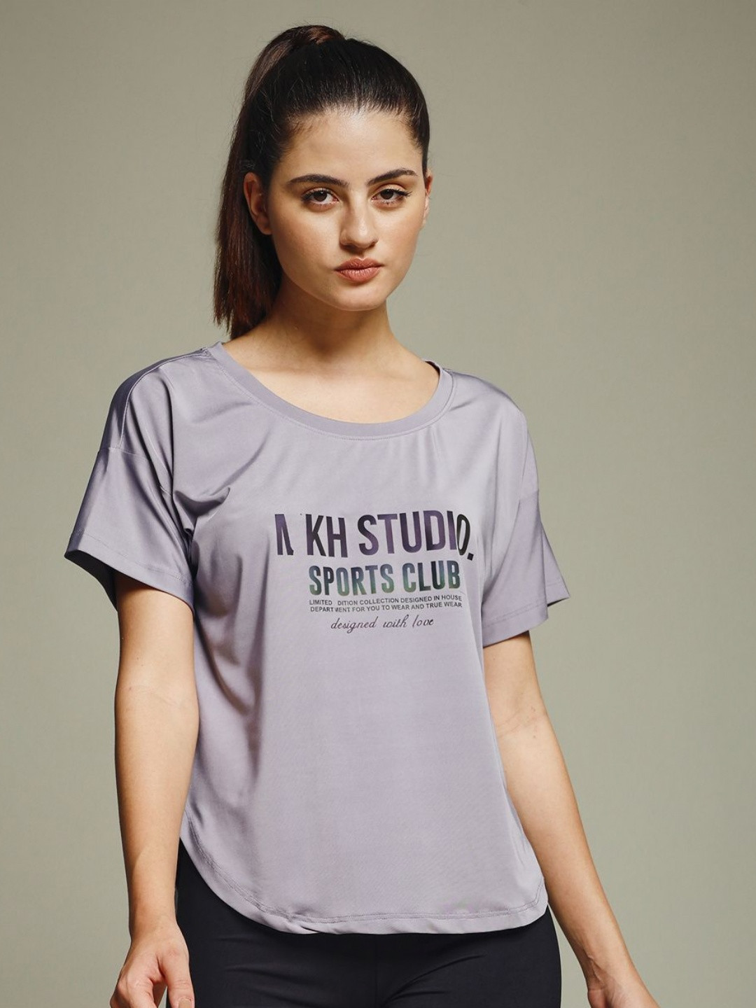 MKH Elevated Essentials Typography Printed Round Neck Relaxed Fit T-shirt
