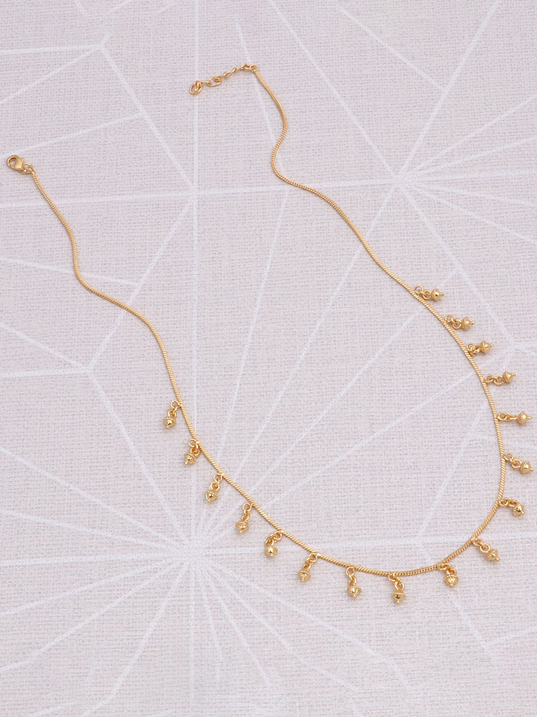 BELWICK Gold Plated Artificial Stones Studded Swaroski Doliya Necklace