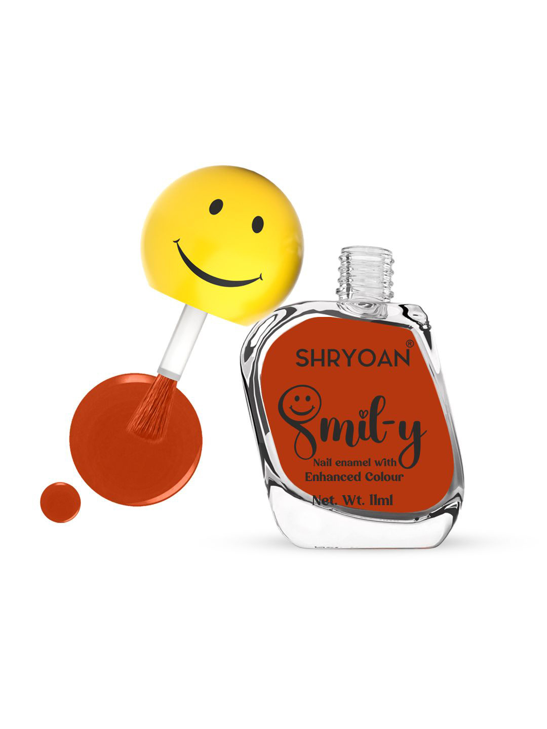 SHRYOAN Smiley Ultra Glossy Long Lasting Nail Polish - 11 ml - Blood Red - 51