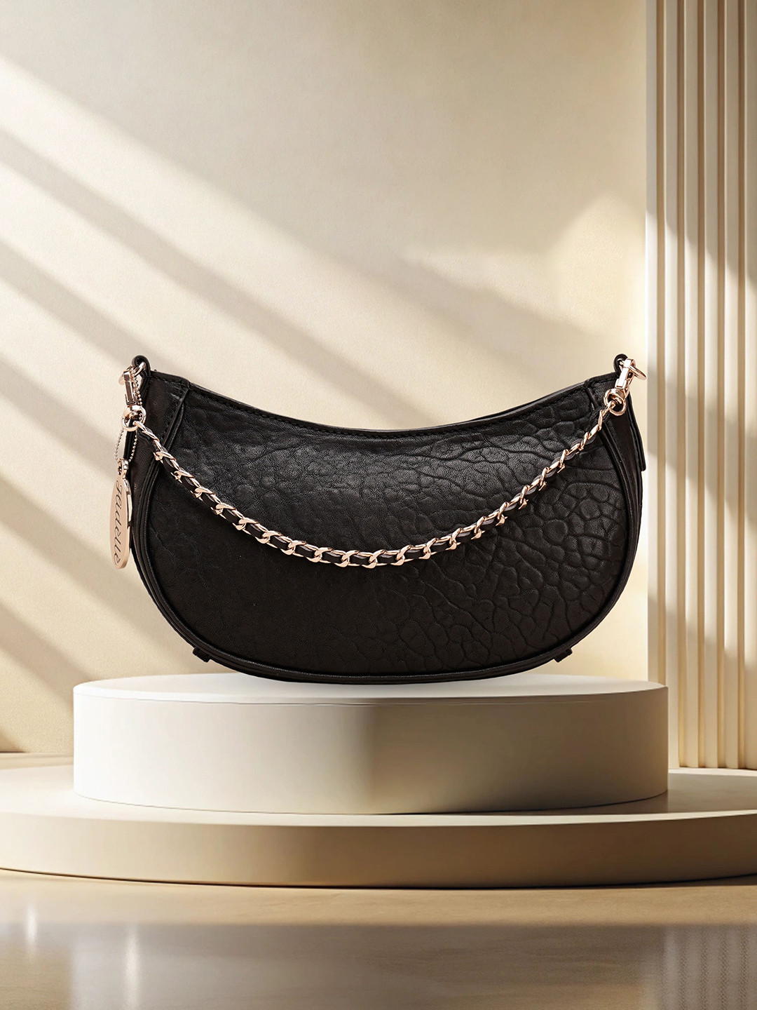 Hidelle Louise Leather Half Moon Sling Bag