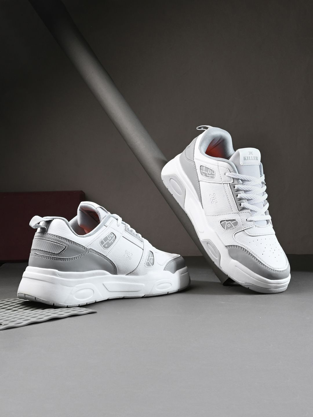 Killer Men Dynamic White & Grey Sneakers