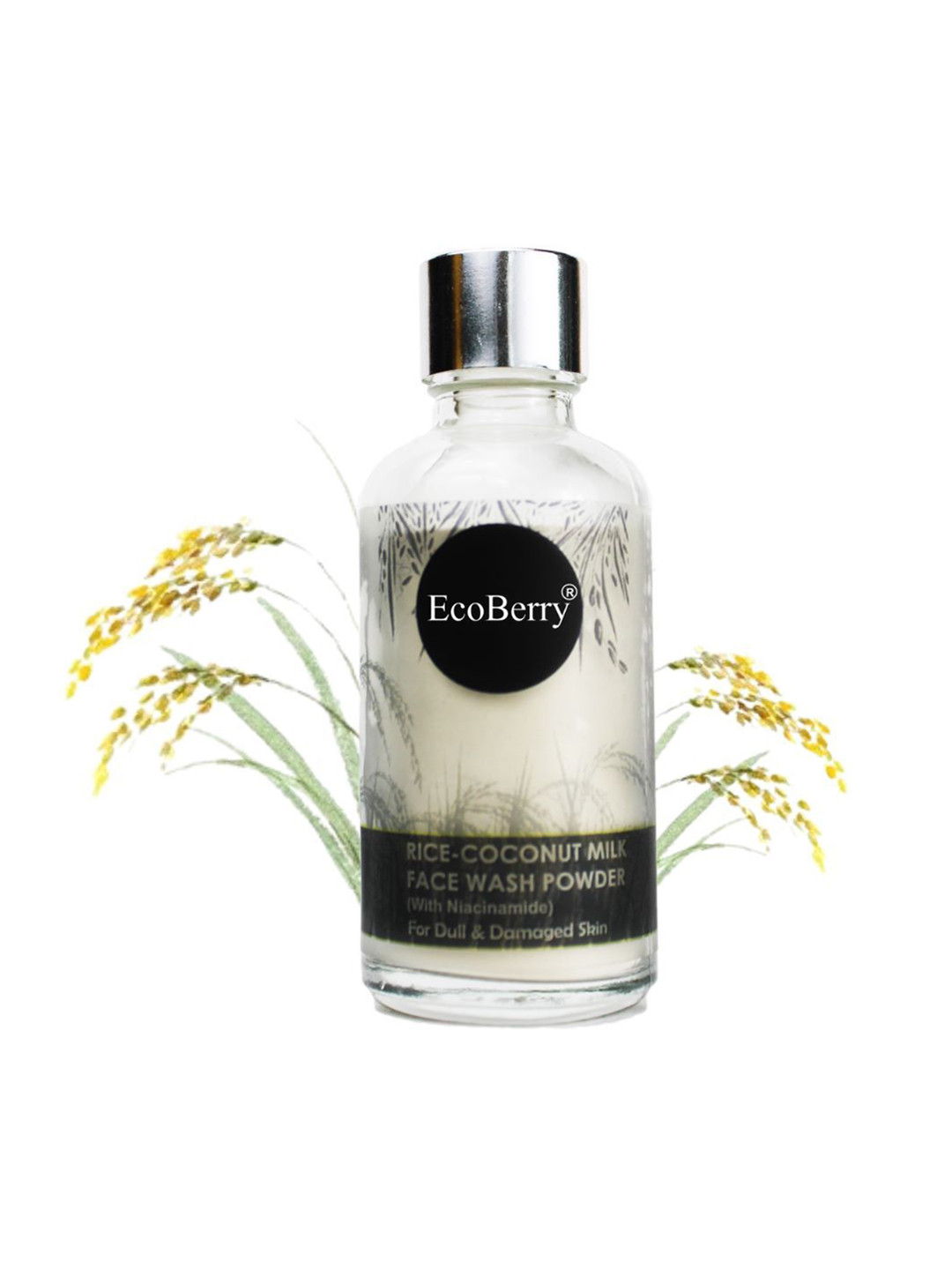 EcoBerry Rice Coconut Milk Face Wash Powder For Deep Nourishment- 30 g