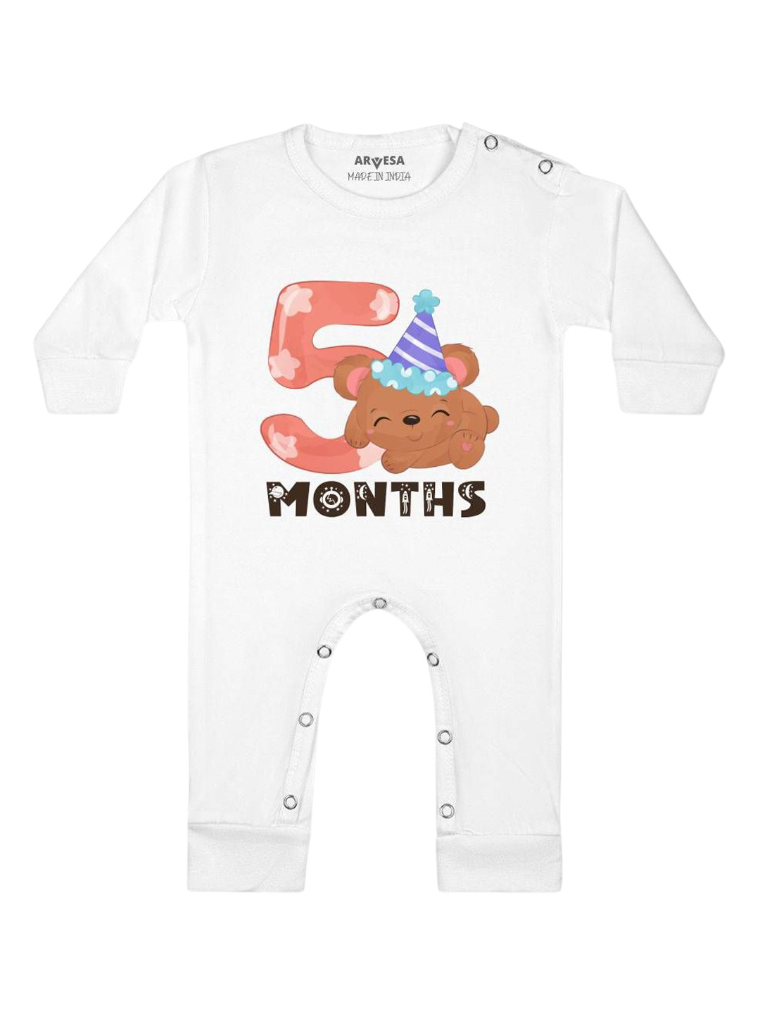Arvesa Infants 5 Months Printed  Bodysuits