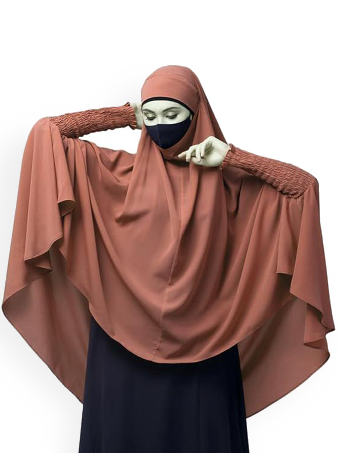 BASHARIYA Long Khimar Hijab With Adjustable Mouthpiece