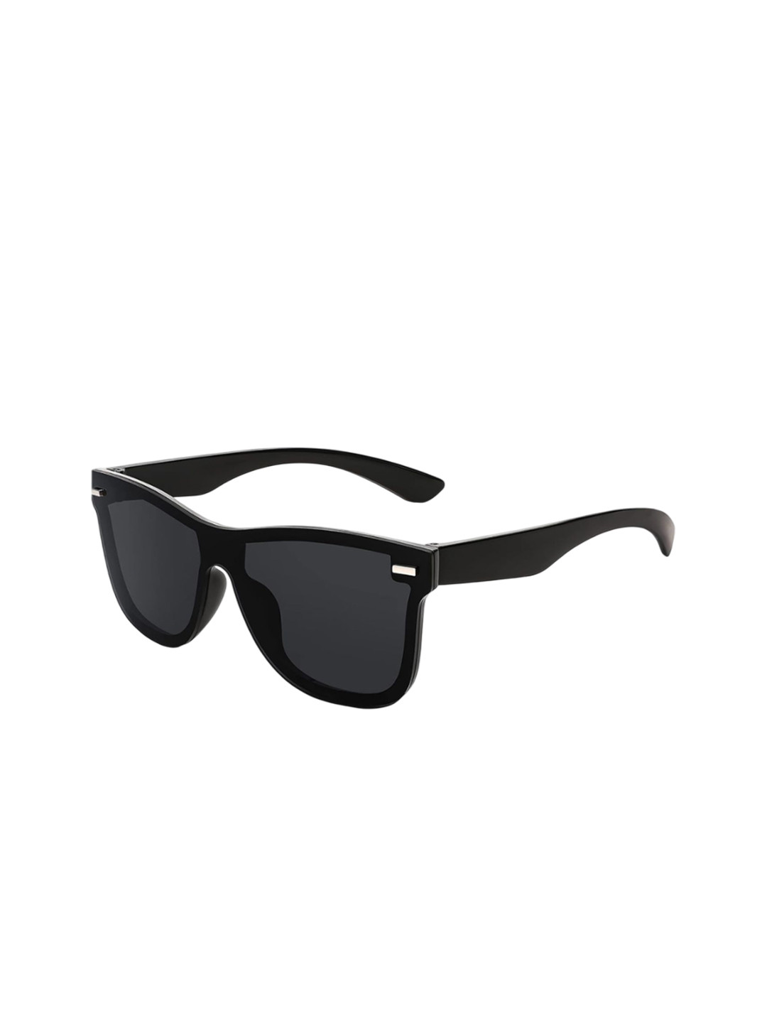 IFLASH Unisex Shield Sunglasses with UV Protected Lens 6090 FULL BLACKK