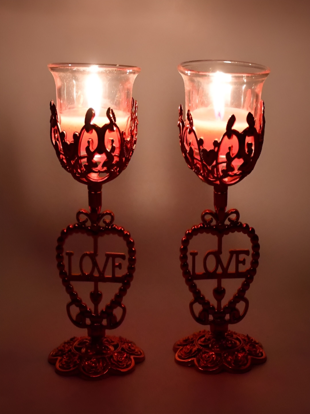 DeoDap Core Candle with Holder Scented 1 Wick Solid Geometric Regular Tea Light Candles