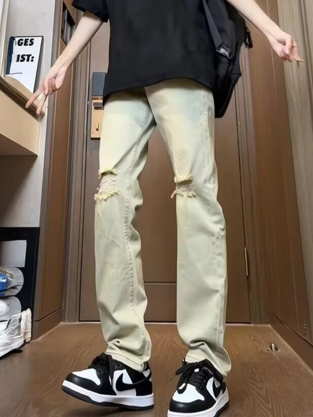 KPOP Men Squeeze Hug Skinny Fit Trousers