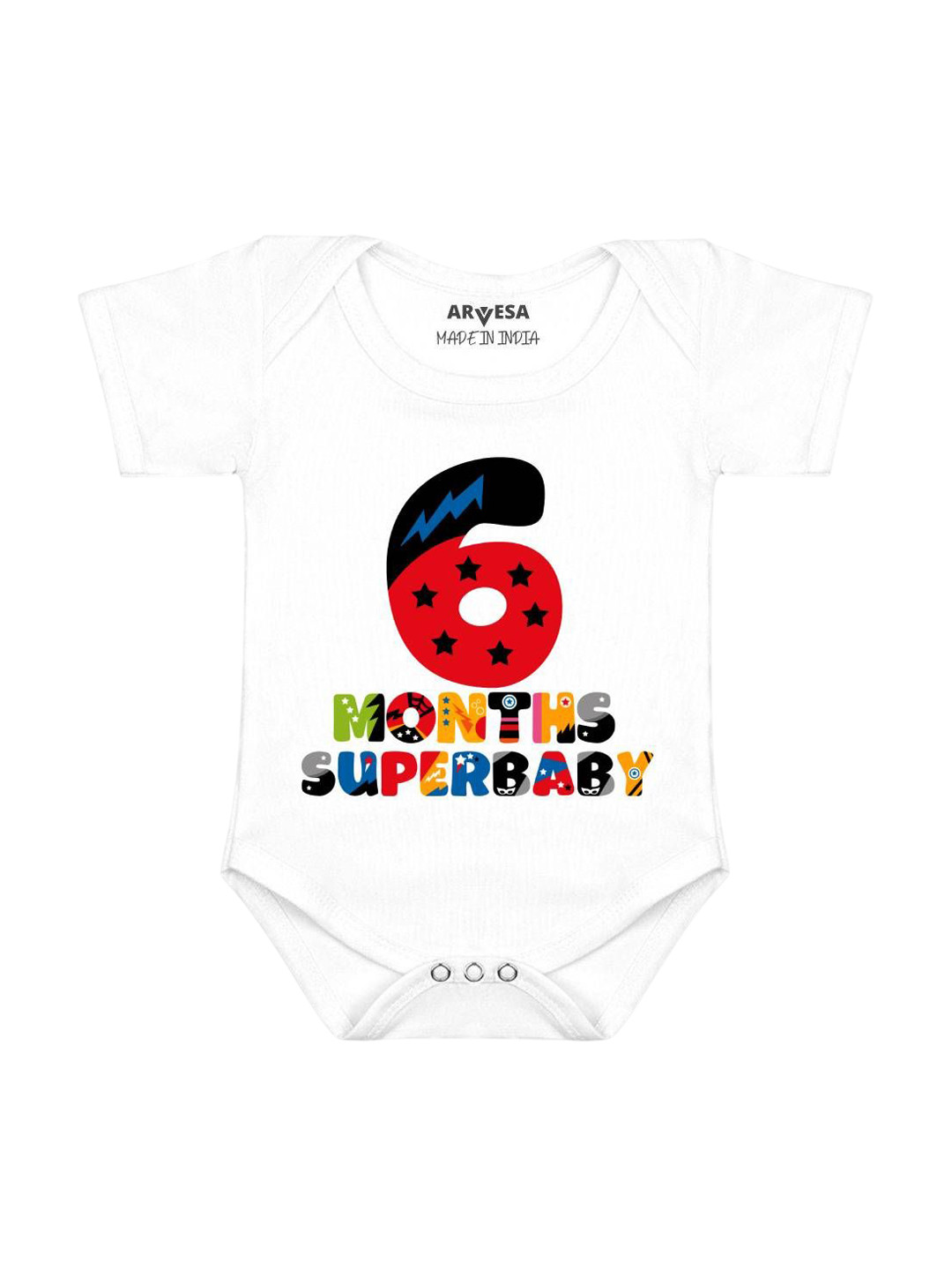Arvesa 6 Month Baby Printed Bodysuit