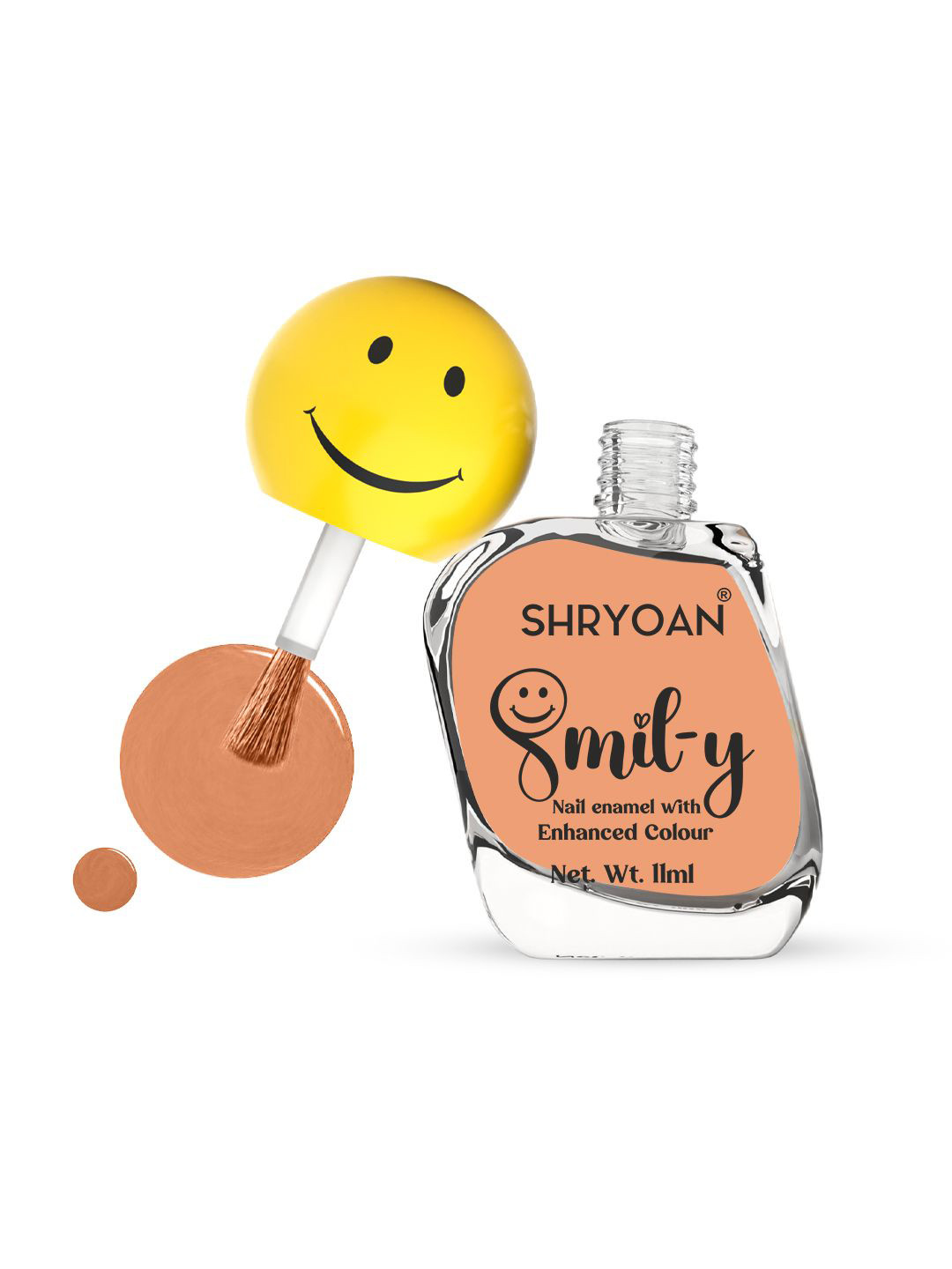 SHRYOAN Smiley Ultra Glossy Long Lasting Nail Polish - 11 ml - Pale Orange 56