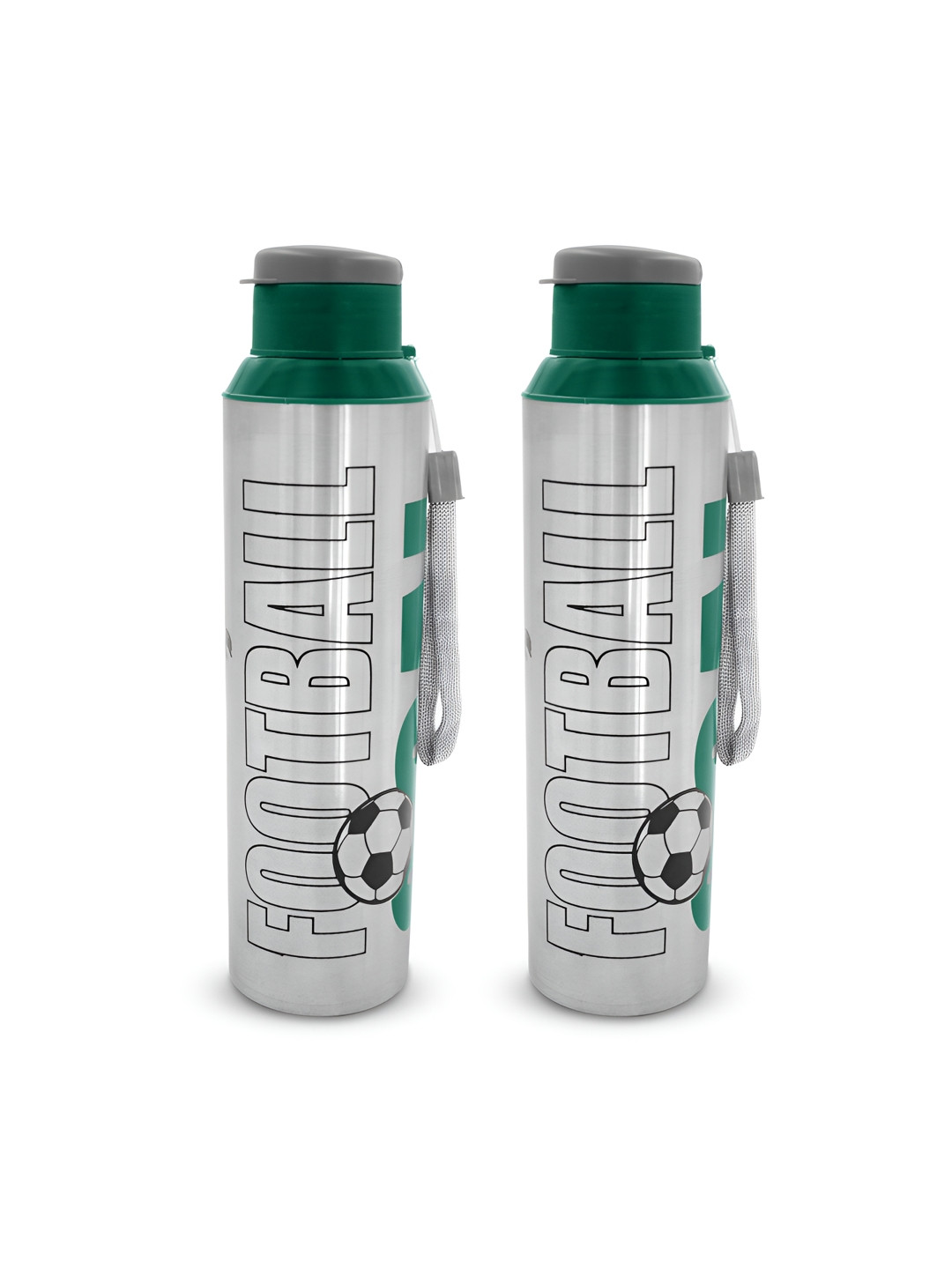 Dhara Stainless Steel Football Breeze Stainless Steel Spill Proof 2 Pcs Sipper - 850ml