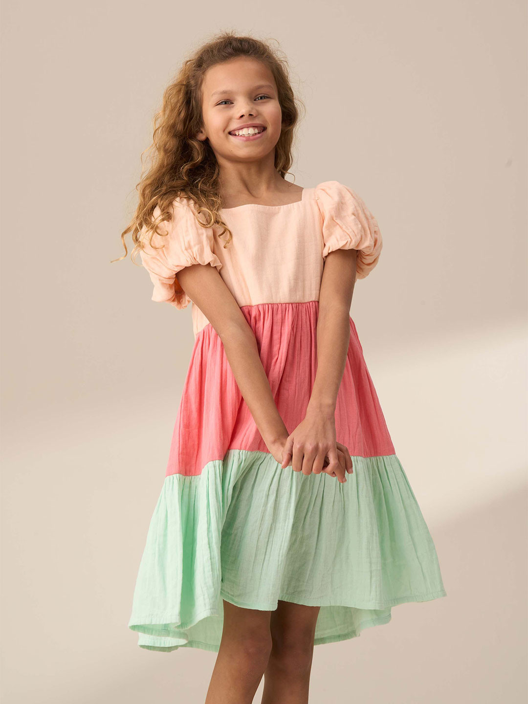 Angel & Rocket Girls Colourblocked A-Line Dress