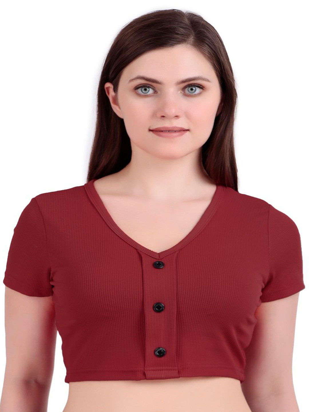 PRIME LOVE Women Self Design Regular Crop Top