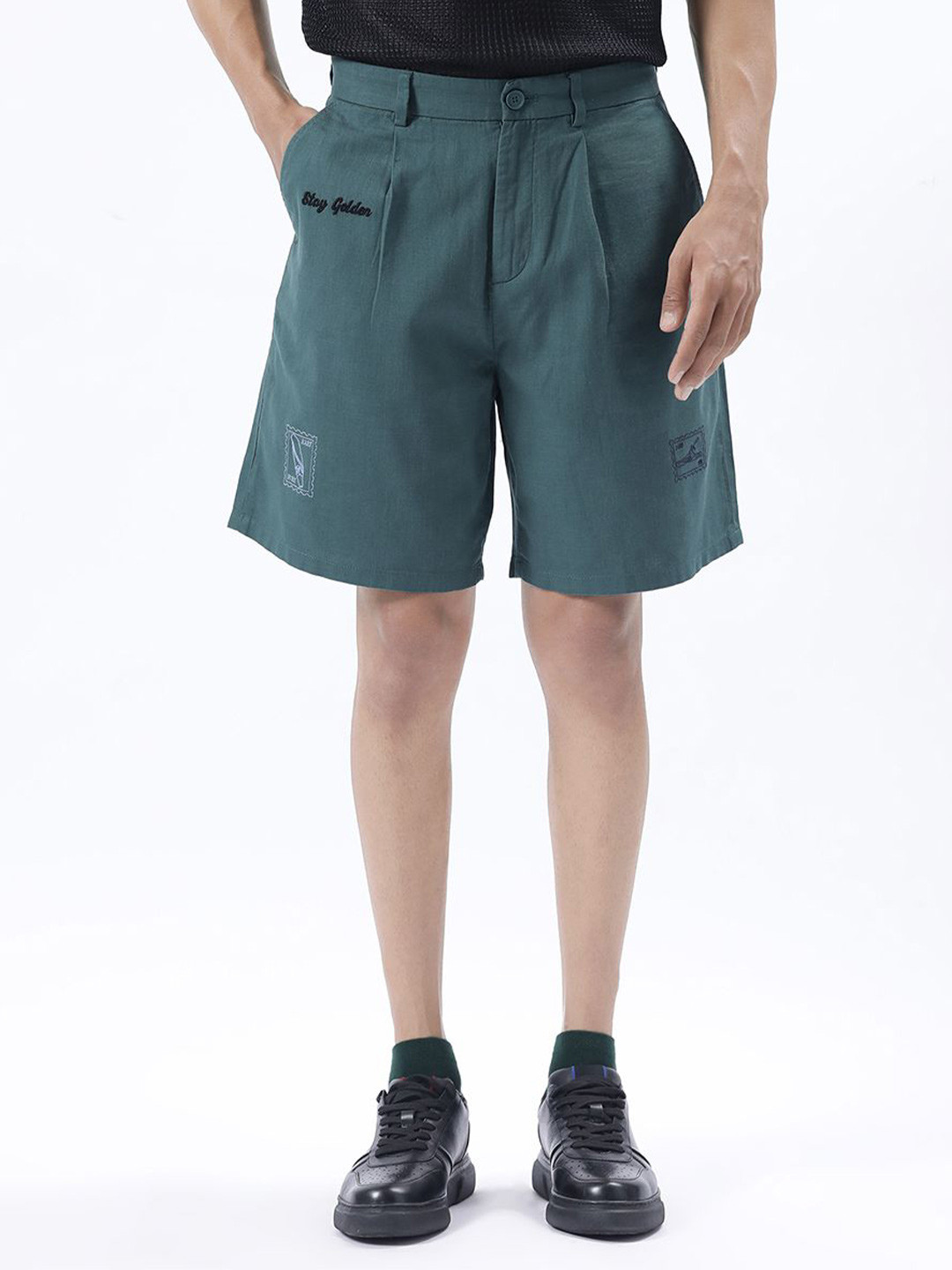 RARE RABBIT Men Printed Technology Shorts