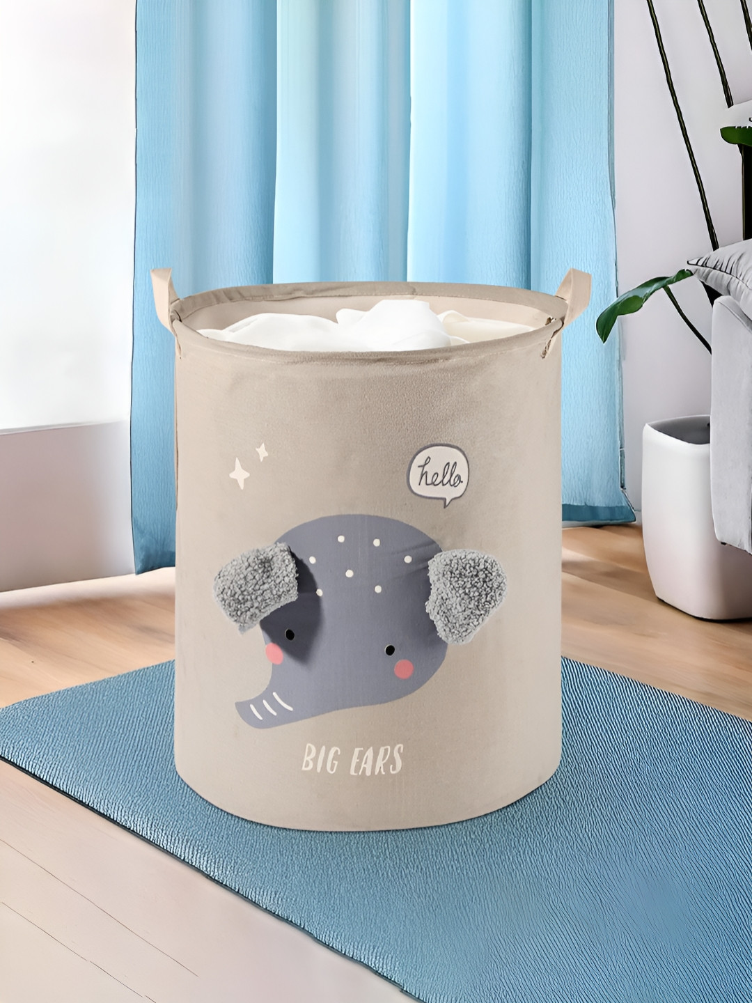 Myntra Elegant Homes Grey Living Room Tote Basket Organiser