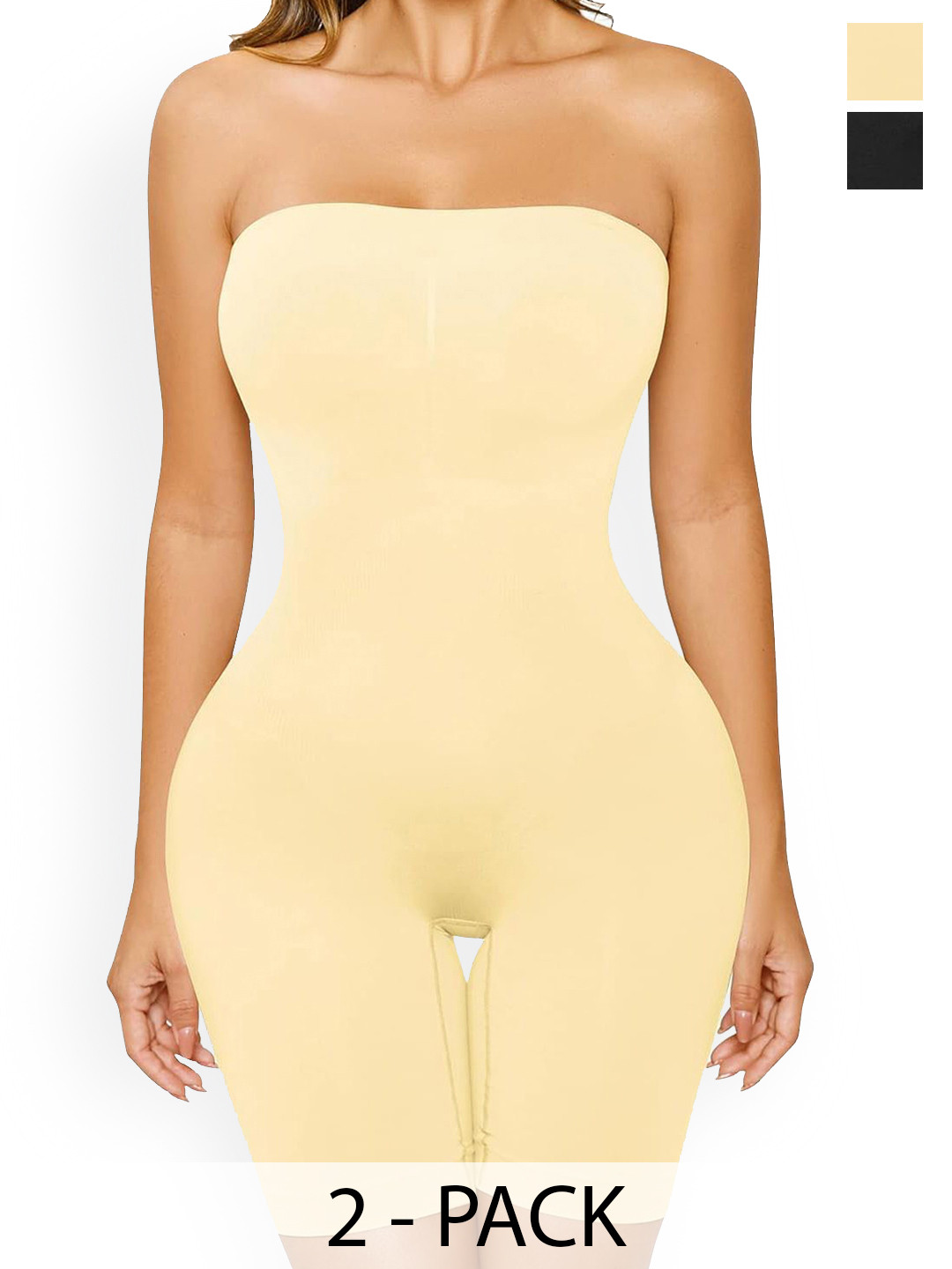 DHANDAI FASHION Pack Of 2 High-Rise Tummy & Thigh Shapewear