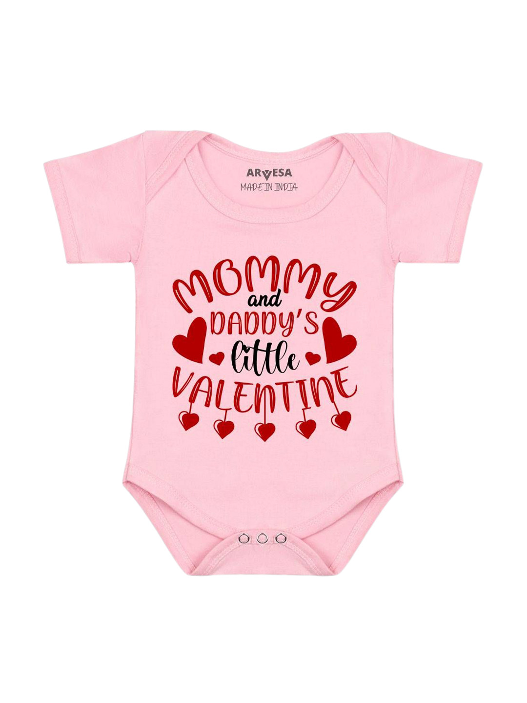 Arvesa Me And Daddy'S Little Valentine  Printed Romper