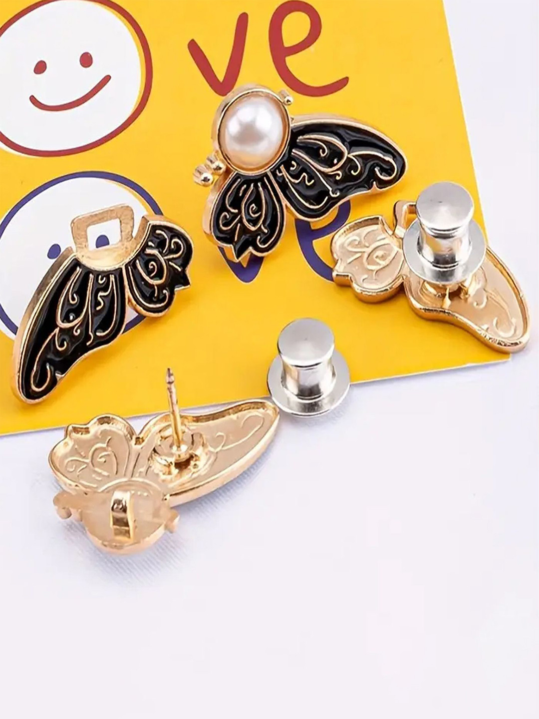 VAMA Women Set of 5 Adjustable Butterfly Waist Buckle Brooch