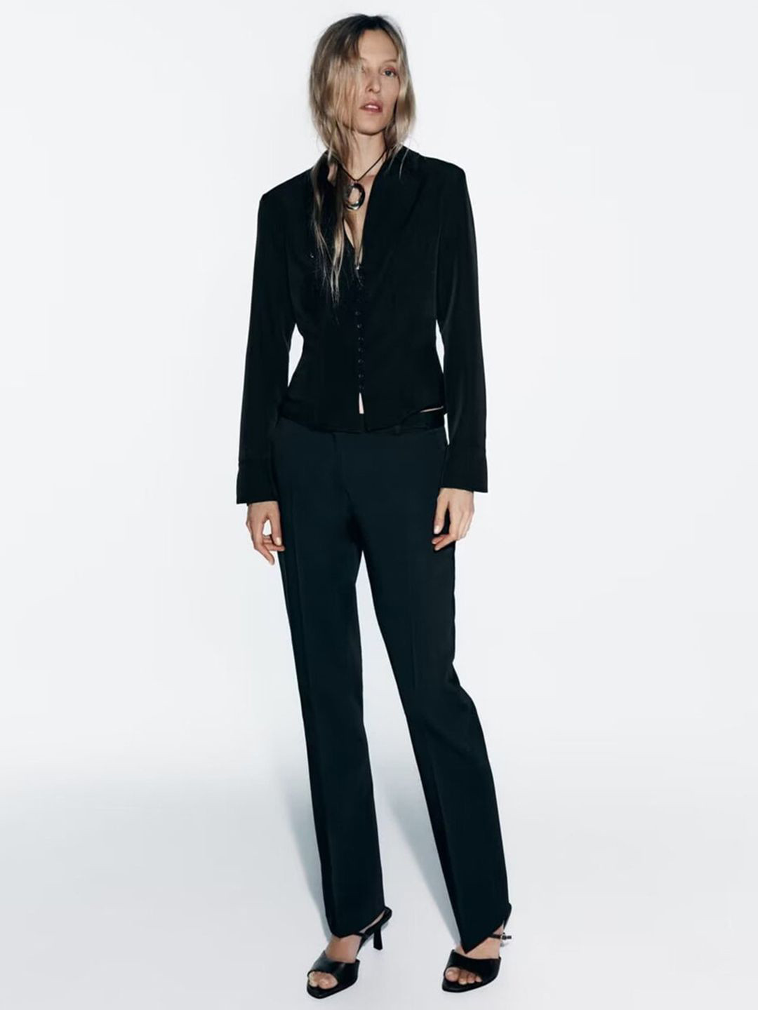 all about you Women Regular FitSolid Spread Collar Casual Shirt