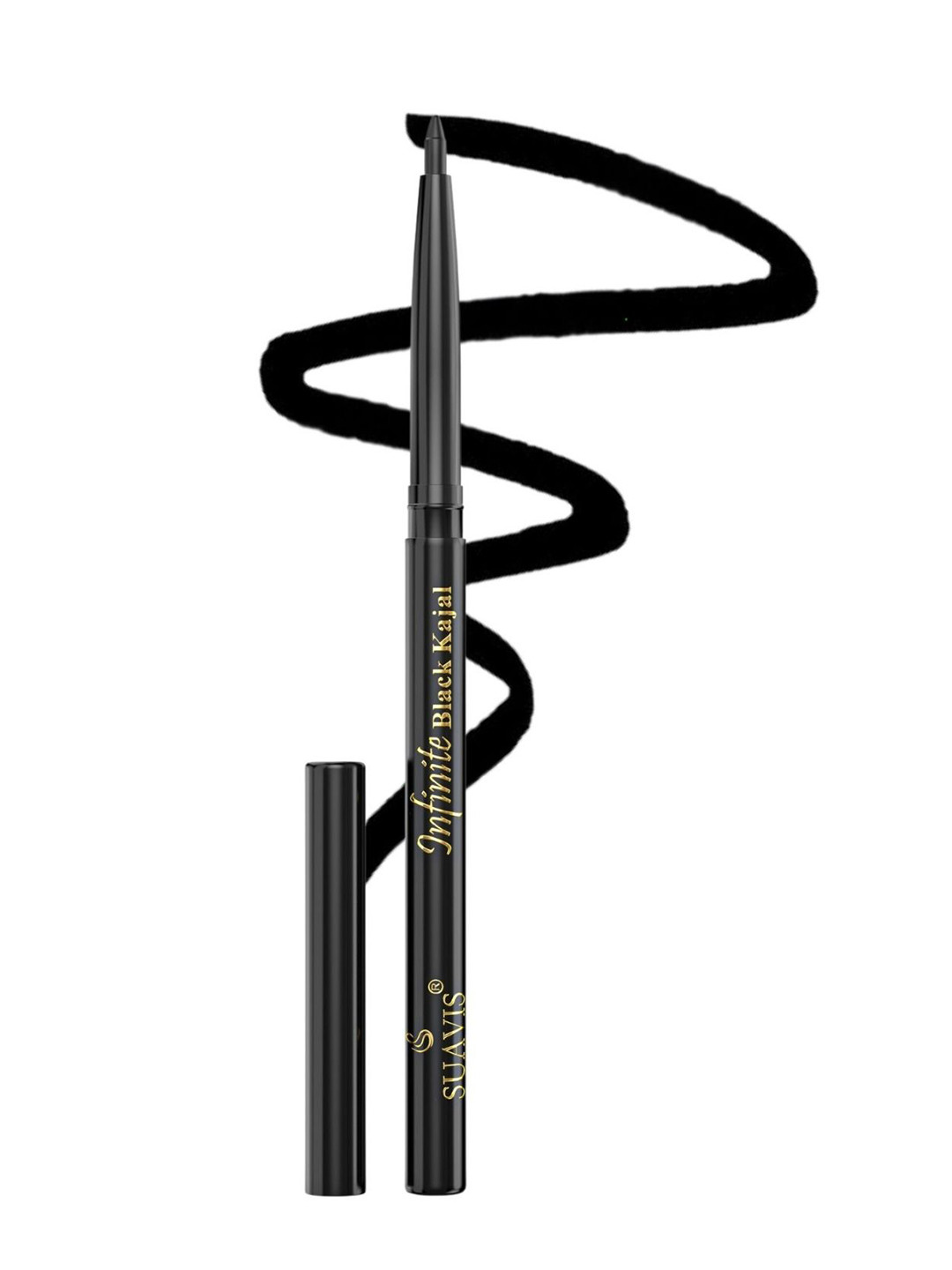 SUAVIS 24 Hr Long Lasting Waterproof Infinite Kajal - 0.35 g - Black