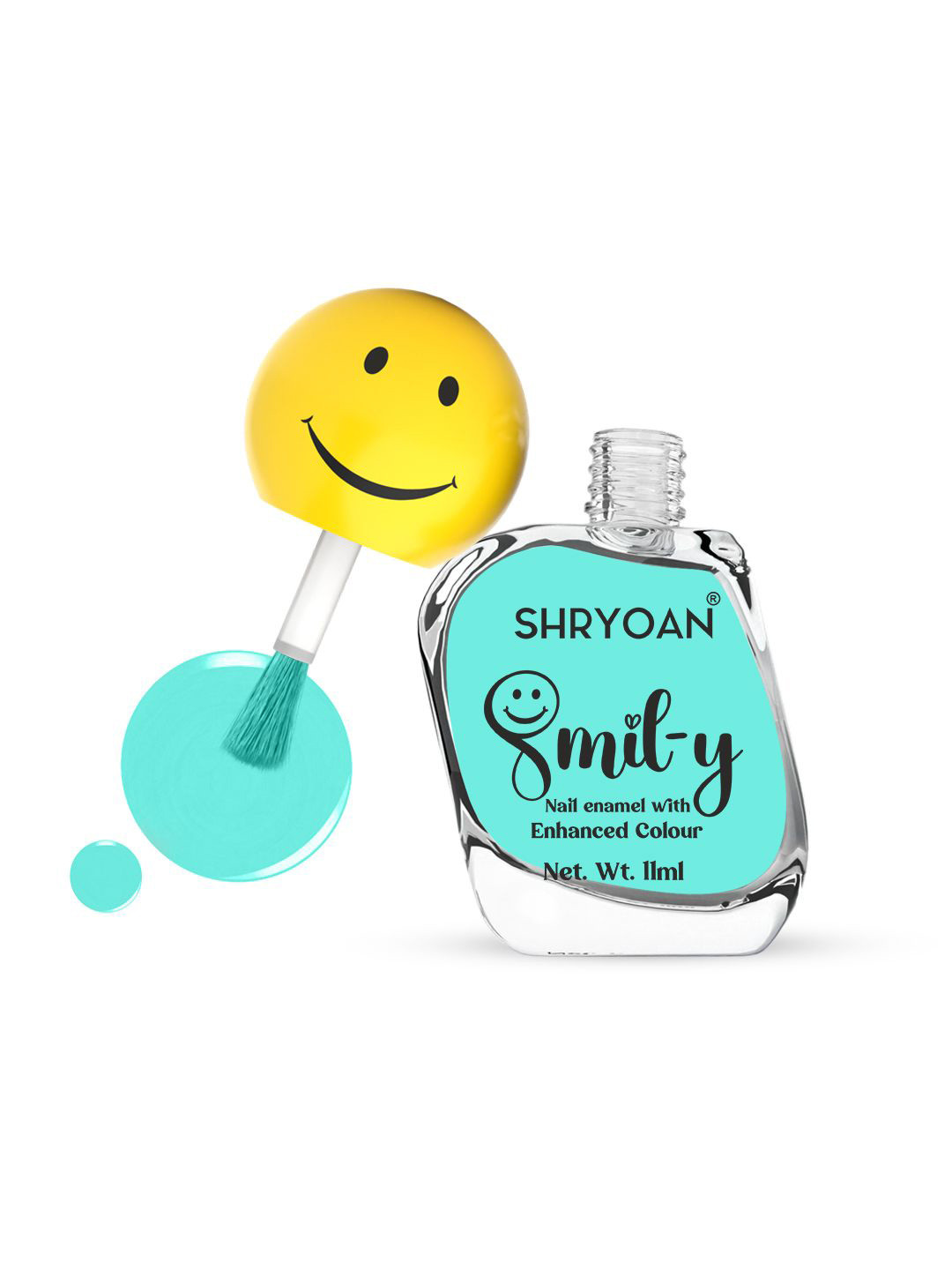 SHRYOAN Smily Nail Paint With Enriched Color - 11 ml - Celeste 13