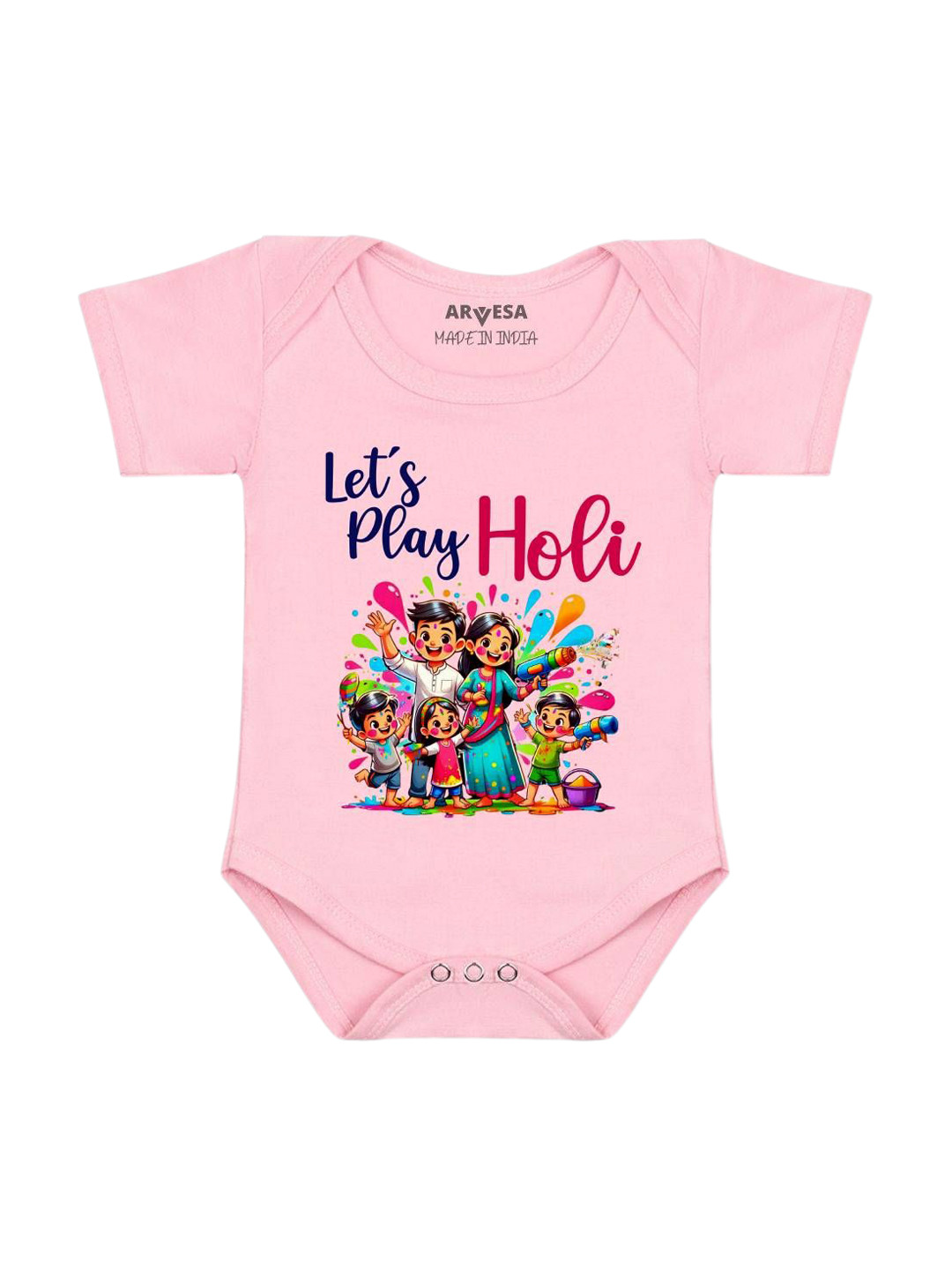 Arvesa Lets Play Holi Printed Romper