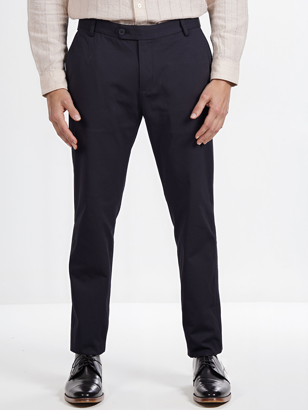 Celio Men Slim Fit Mid-Rise Trousers Formal Trousers
