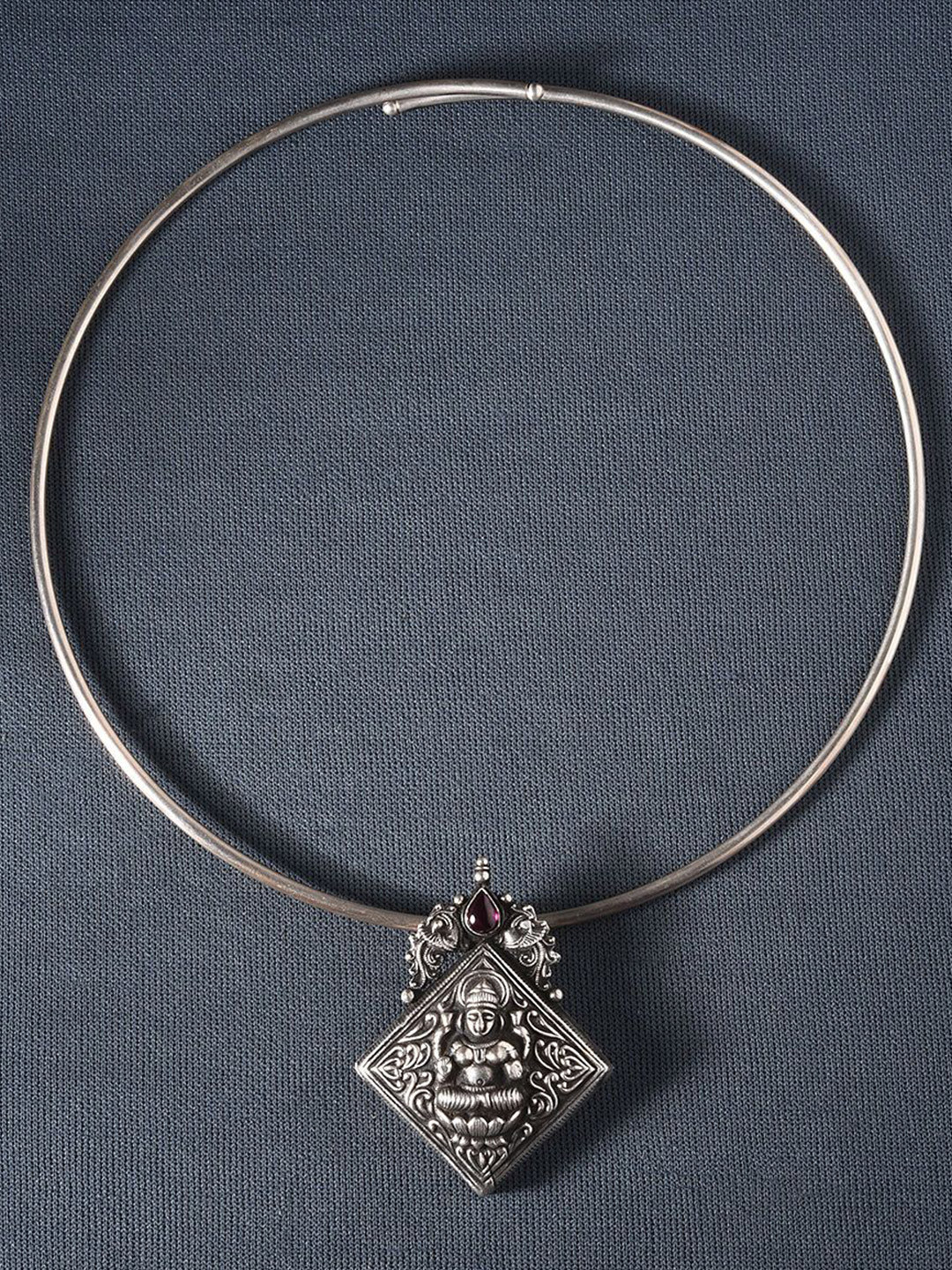 JAYPORE Silver Antique Necklace
