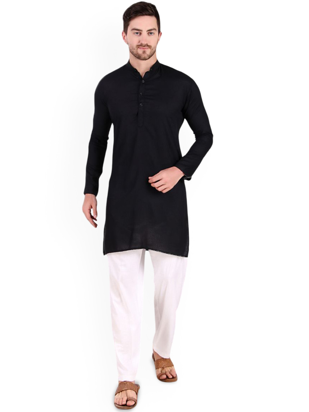 PREEN Band Collar Straight Kurta With Trousers