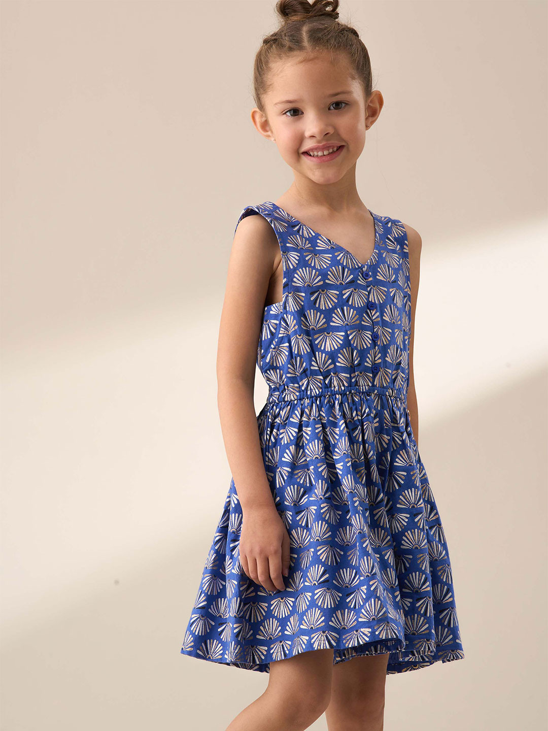 Angel & Rocket Girls Lina Printed Linen Playsuit