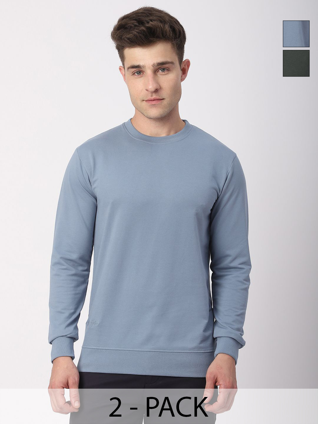 Stitch Hub Pack Of 2 Pure Cotton Full Sleeves T-shirts