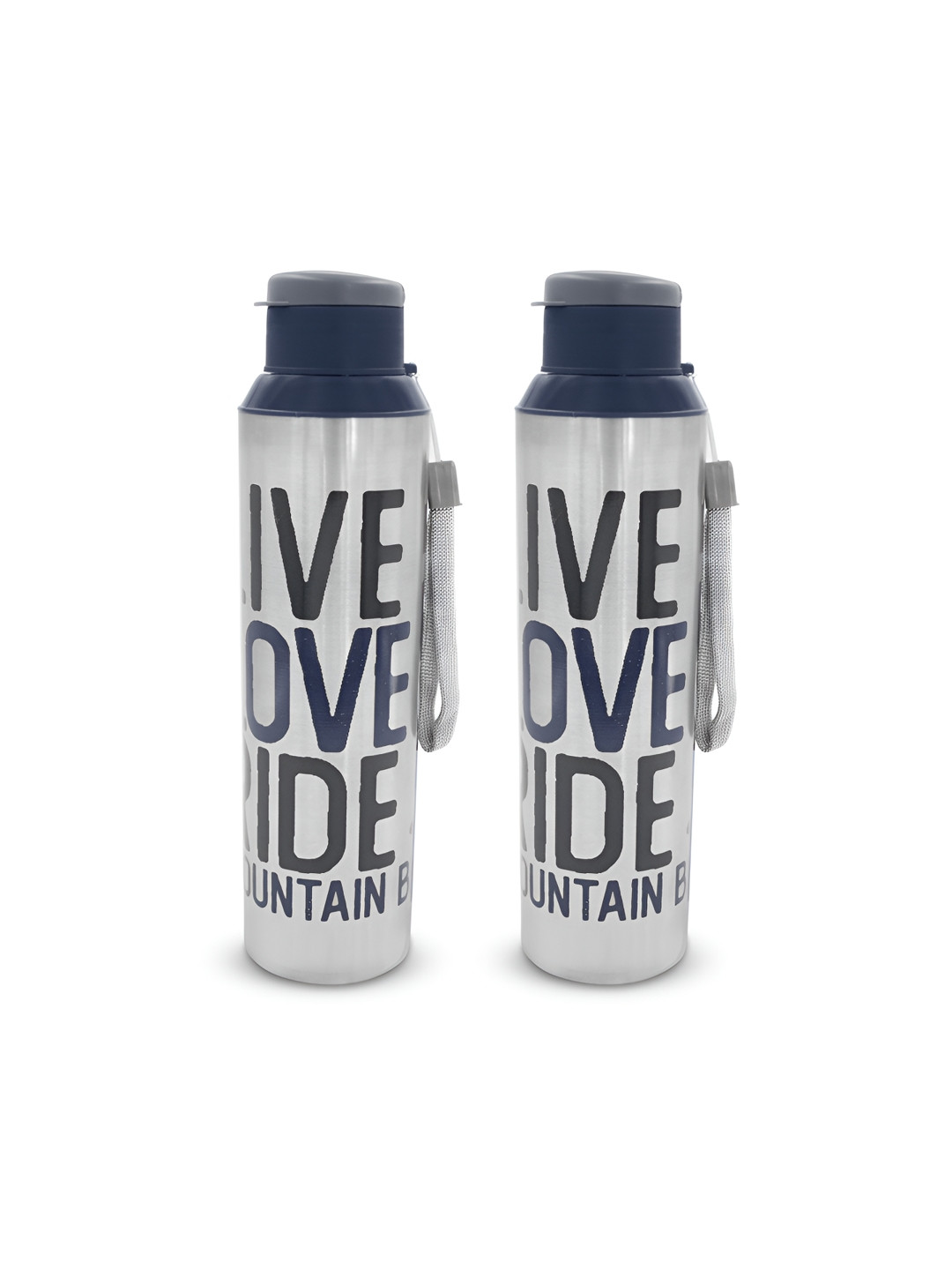 Dhara Stainless Steel Breeze Bike Stainless Steel Spill Proof 2 Pcs Sipper - 550ml