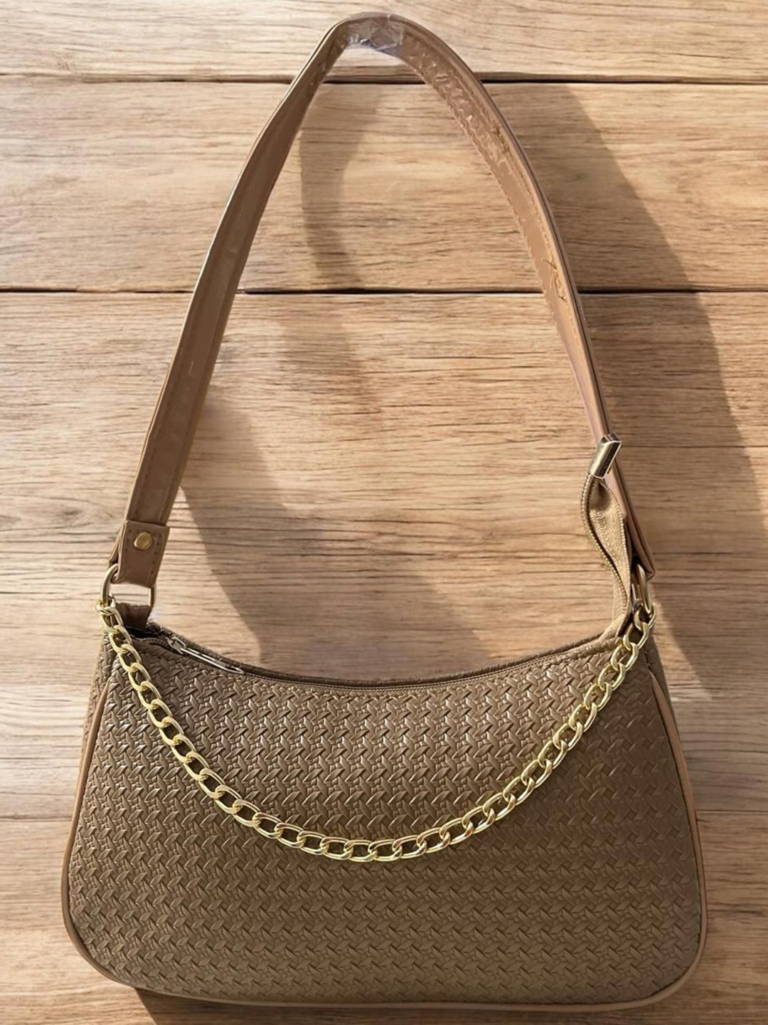 DAISY STAR Textured Leather Mini Structured Shoulder Bag