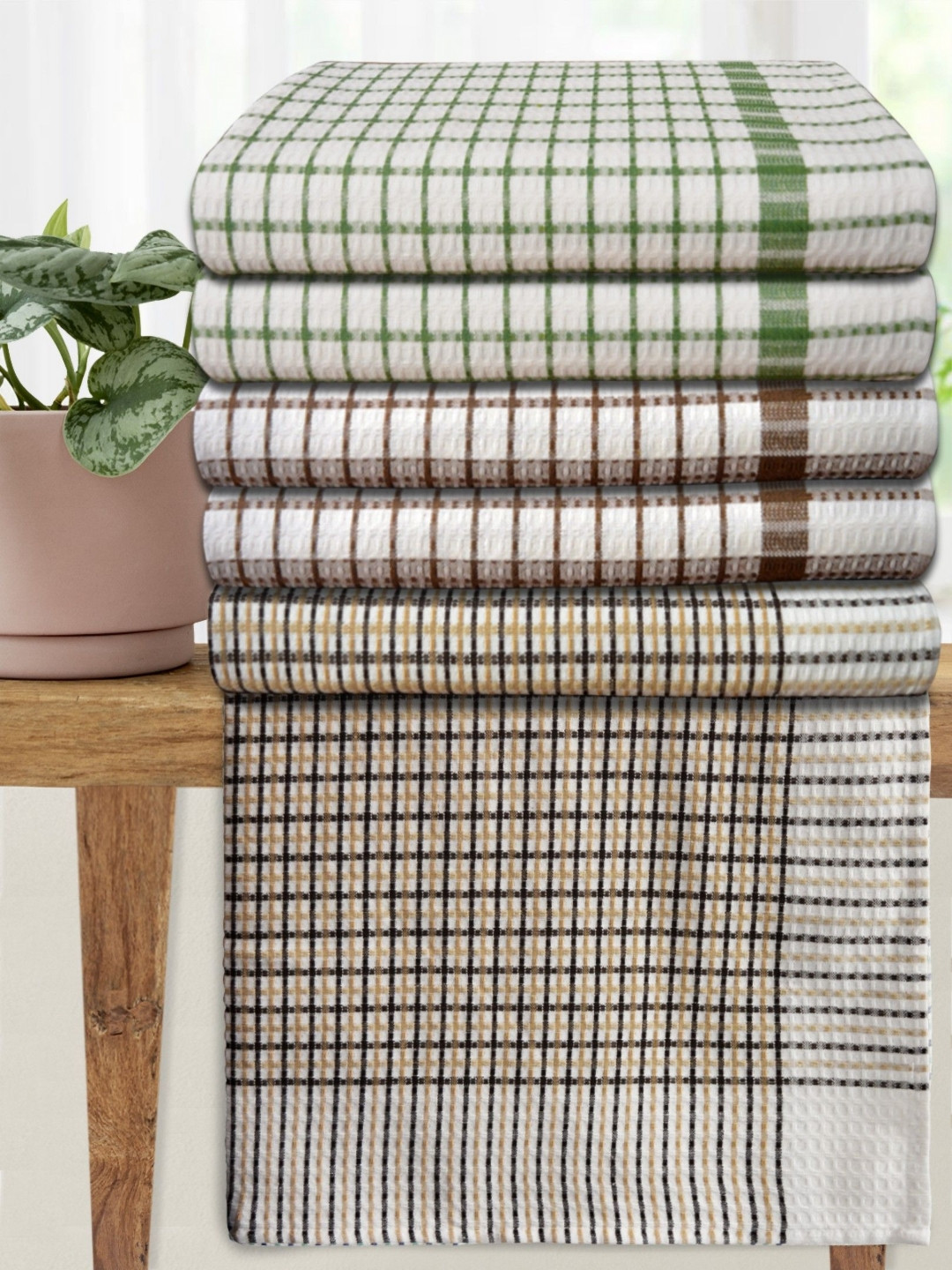 Athom Living Premium Cotton Bath Towel 75 x 150 Multi Colour Pack of 6