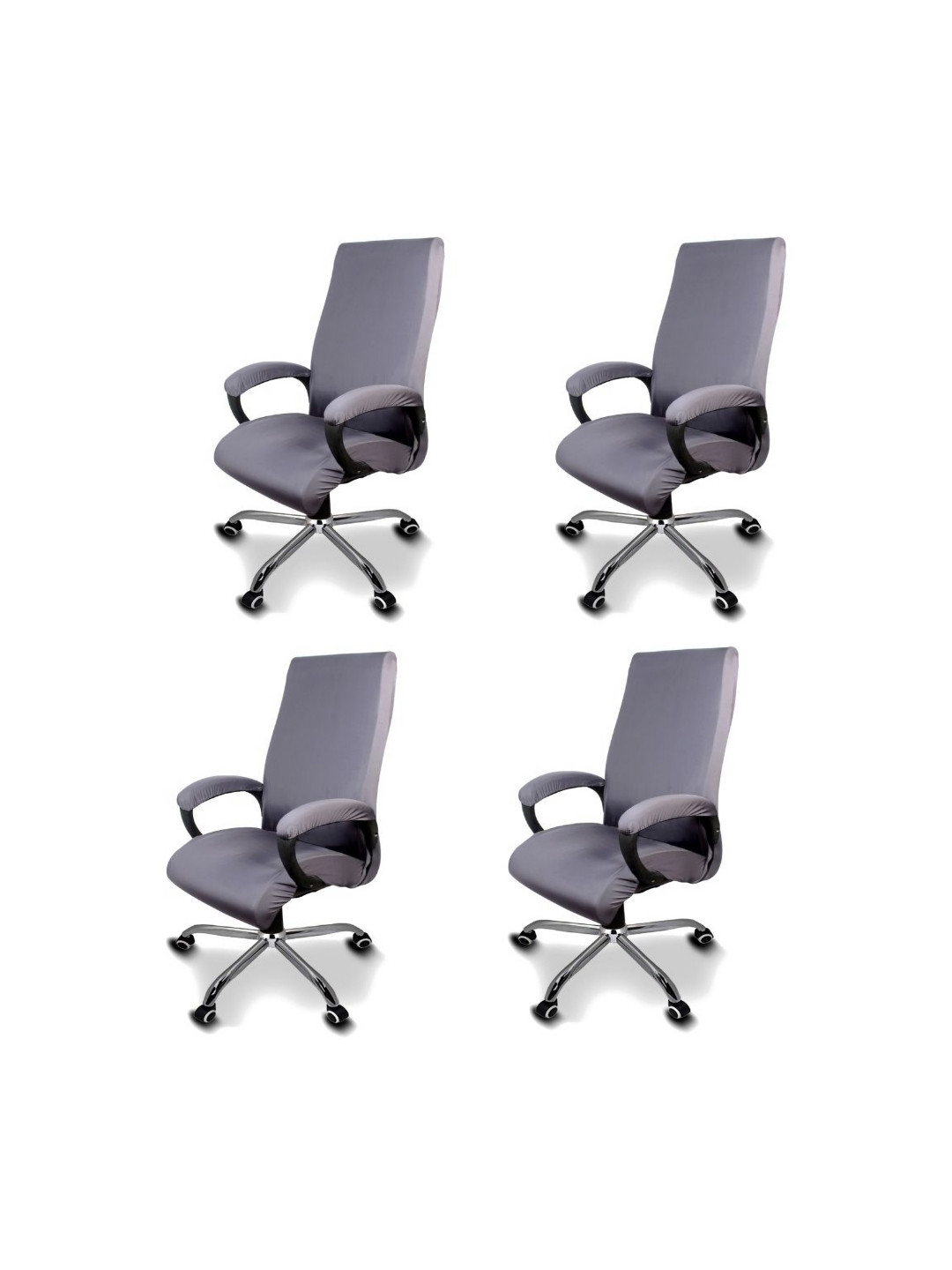 The Furnishing Tree Set Of 4 Grey Protector Seat Slipcovers With Handle Cover Chair Covers