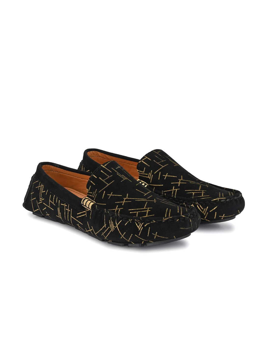 FOGGY Men Printed Regular Round Toe Driving Shoes