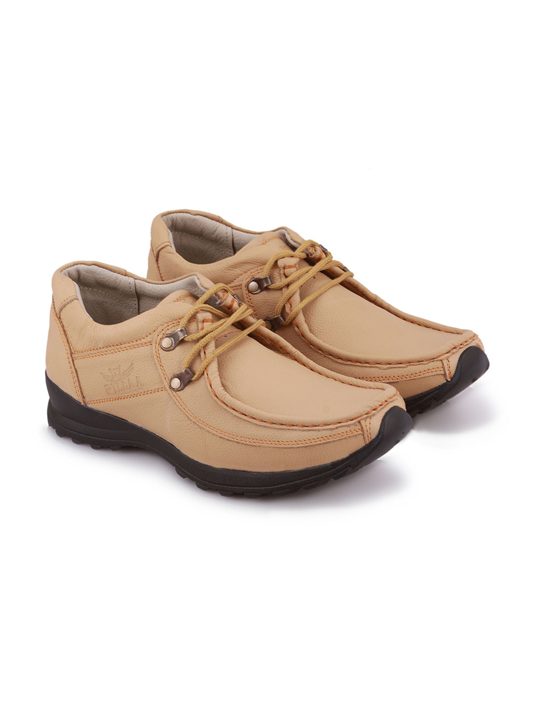 PILLAA Men Antibacterial Colourblocked Leather Sneakers